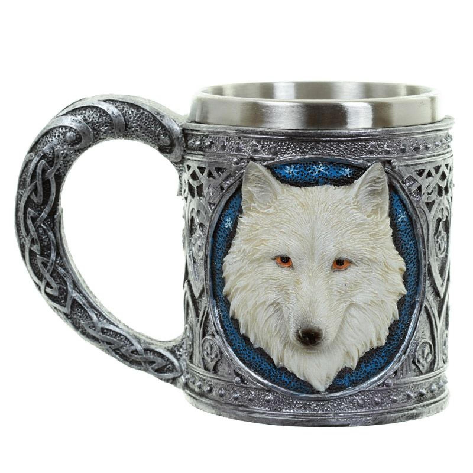 Puckator Dekoobjekt Weißer Wolf dekorativer Krug | Deko-Objekte