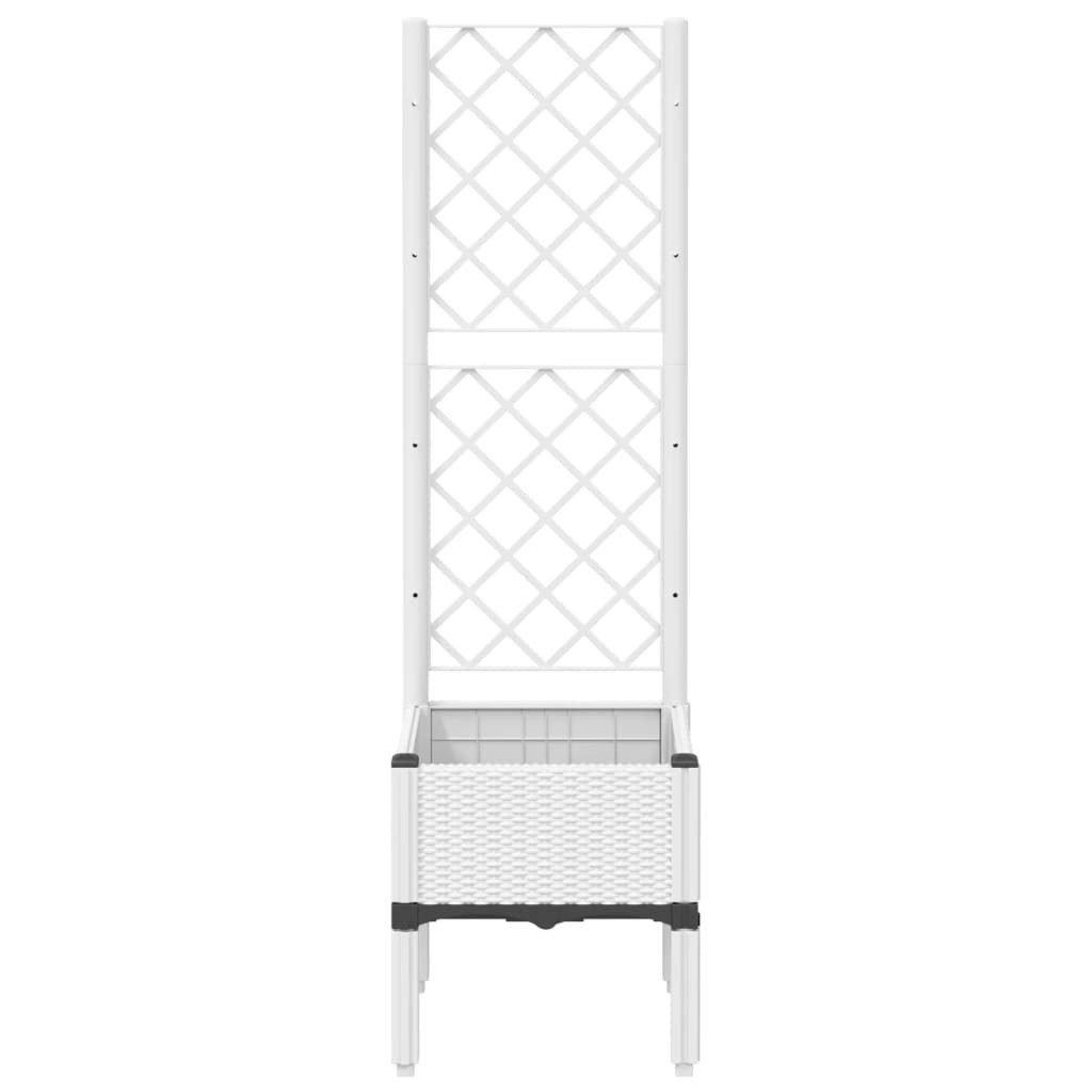 vidaXL Blumentopf Pflanzkübel mit Rankgitter Weiß günstig online kaufen