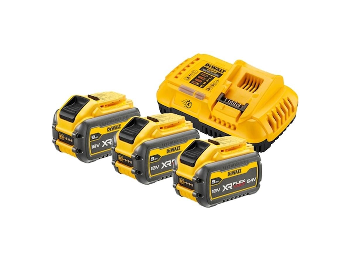 DeWalt DeWalt Flexvolt Starter-Set 3xAkku 54V /162 Wh Akku-Set 9000 mAh (54 V), für alle DeWALT XR Akku-Maschinen mit 54 Volt sowie mit 18 Volt