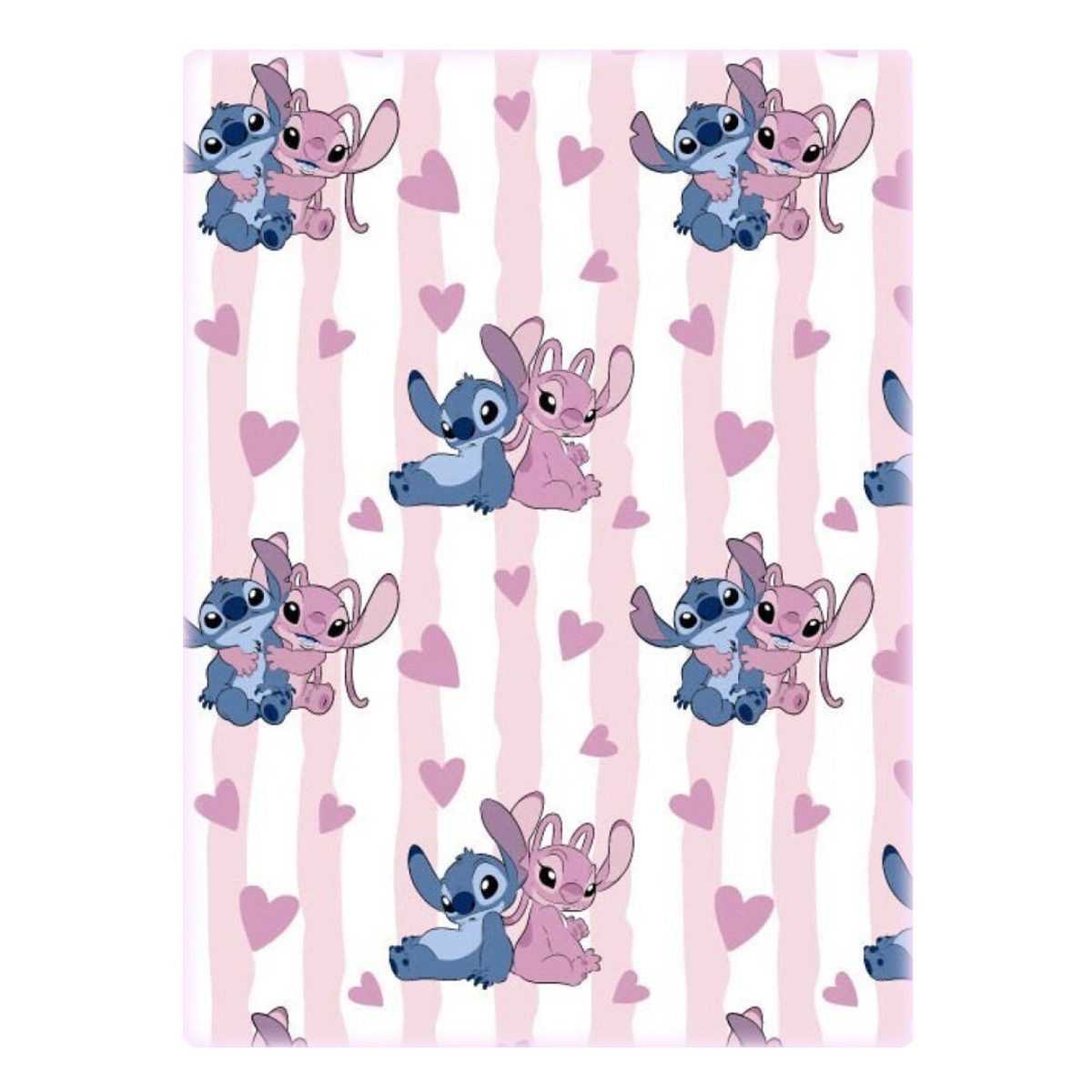 Wohndecke Flanelldecke 110 × 150 cm für Sofa Bett Kinderzimmer, Lilo & Stitch