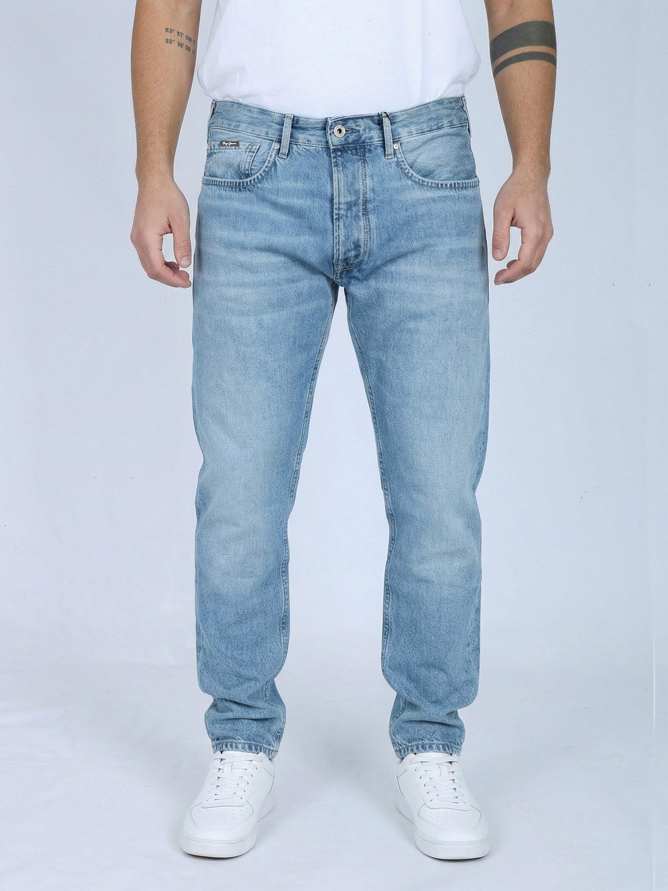 Tapered-fit-Jeans bequeme, schmal zulaufende Beinpartie - Callen MM3