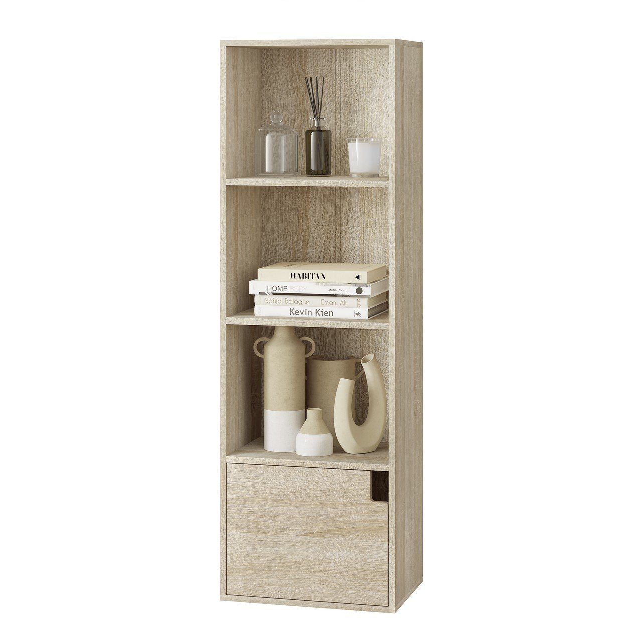 EUGAD Bücherregal, 1-tlg., mit 4 Fächern 1 Tür, Würfelregal aus MDF günstig online kaufen