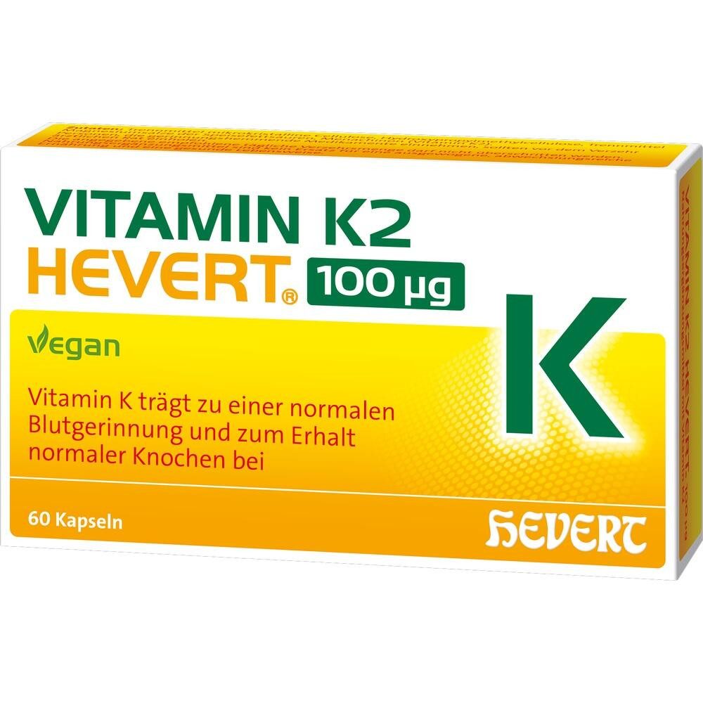 Hevert Arzneimittel VITAMIN K2 HEVERT 100 μg Kapseln Kapseln, 60 St.