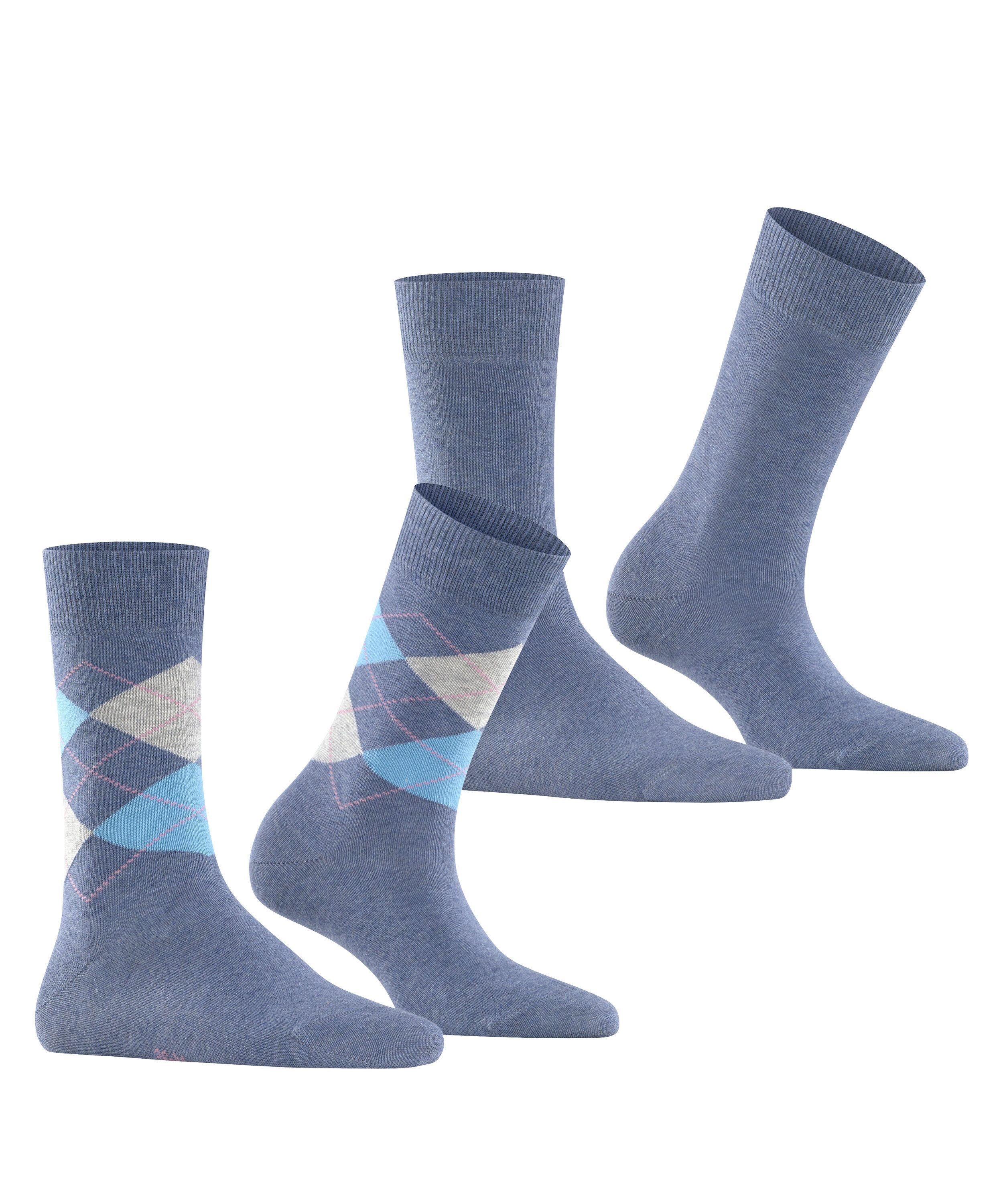 Burlington Socken Everyday Mix 2-Pack Socken (2-Paar) aus weicher gekämmter Baumwolle