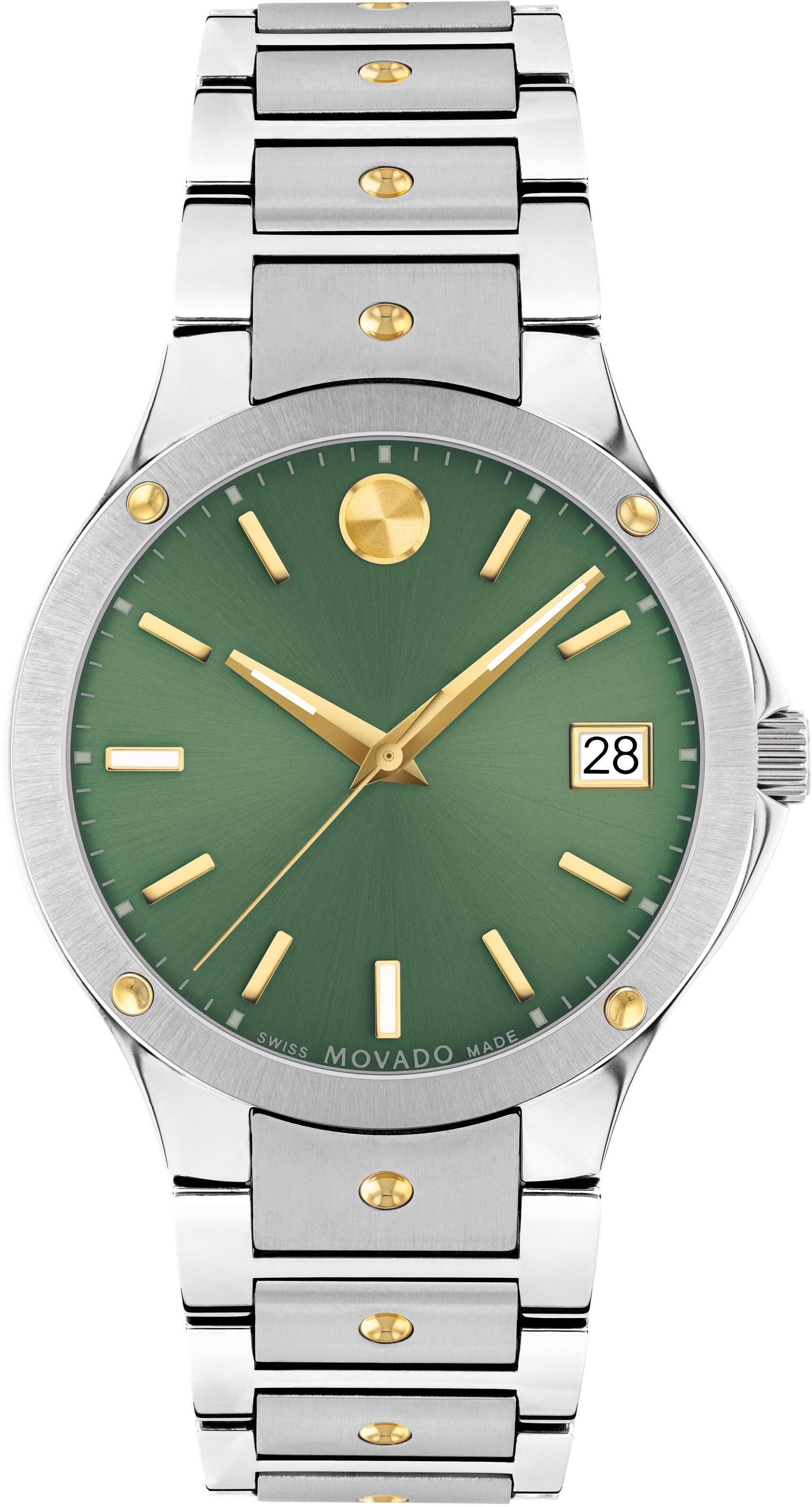 MOVADO Schweizer Uhr SE., 0607635, Quarzuhr, Armbanduhr, Damenuhr, Swiss Made, Datum, bicolor