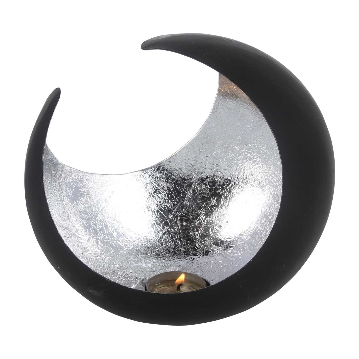 Casa Moro Windlicht Orientalischer Teelichthalter Ravi Ø 20 cm, Windlichthalter Wohn-Deko (marokkanischer Halb-Mond Metall, 1 St., Hilal Eid Mubarak Kerzenständ – Bild 4 von 4