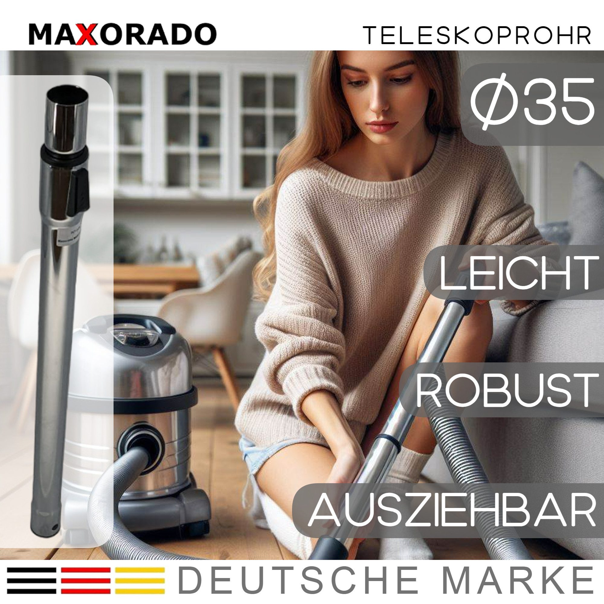 Staubsaugerrohr Für Bosch Siemens Staubsauger Rohr Q 8.0 animalSpecialist Allergy VSQ8