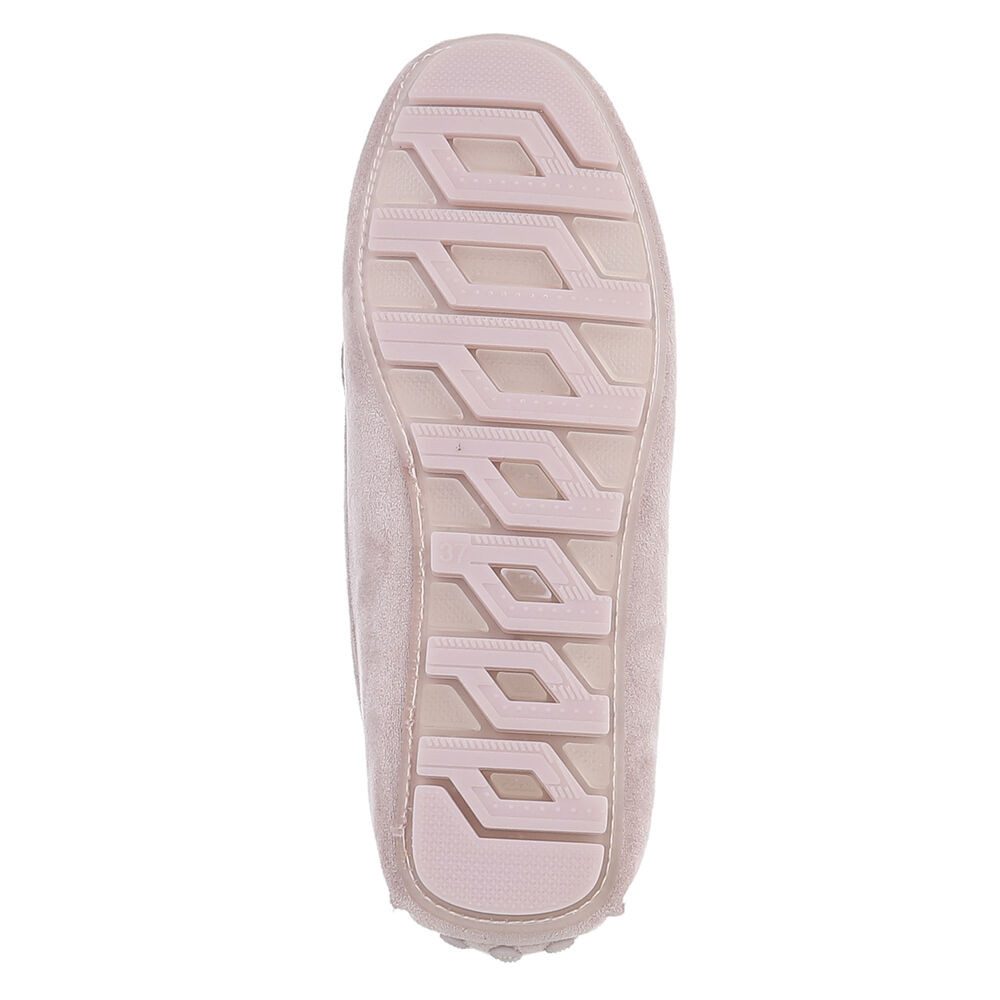 Ital-Design Eleganter Mokassin für Damen mit Verschluss-Details Slipper (91260976) Flach Mokassins in Grau