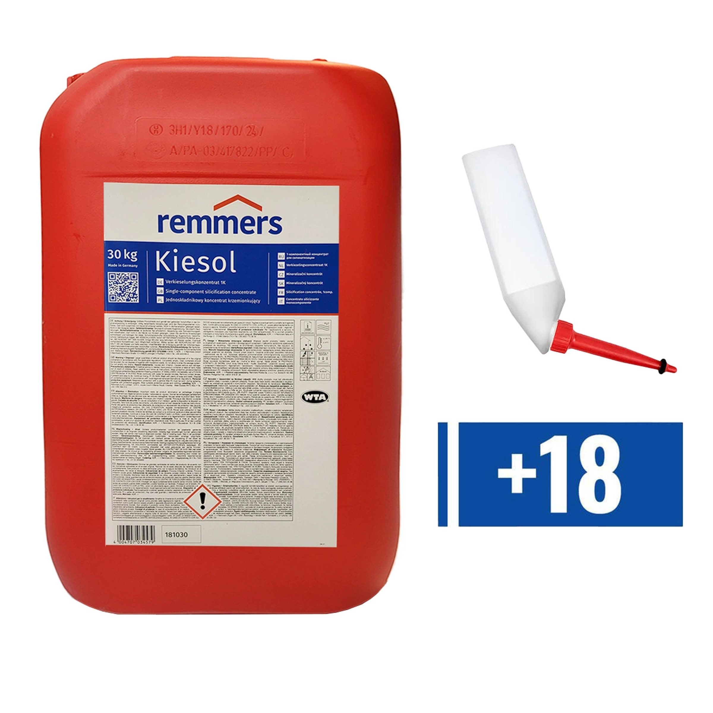 Remmers Isoliergrundierung Remmers Kiesol 30kg Set + 18x Dosierkartusche Horizontalsperre
