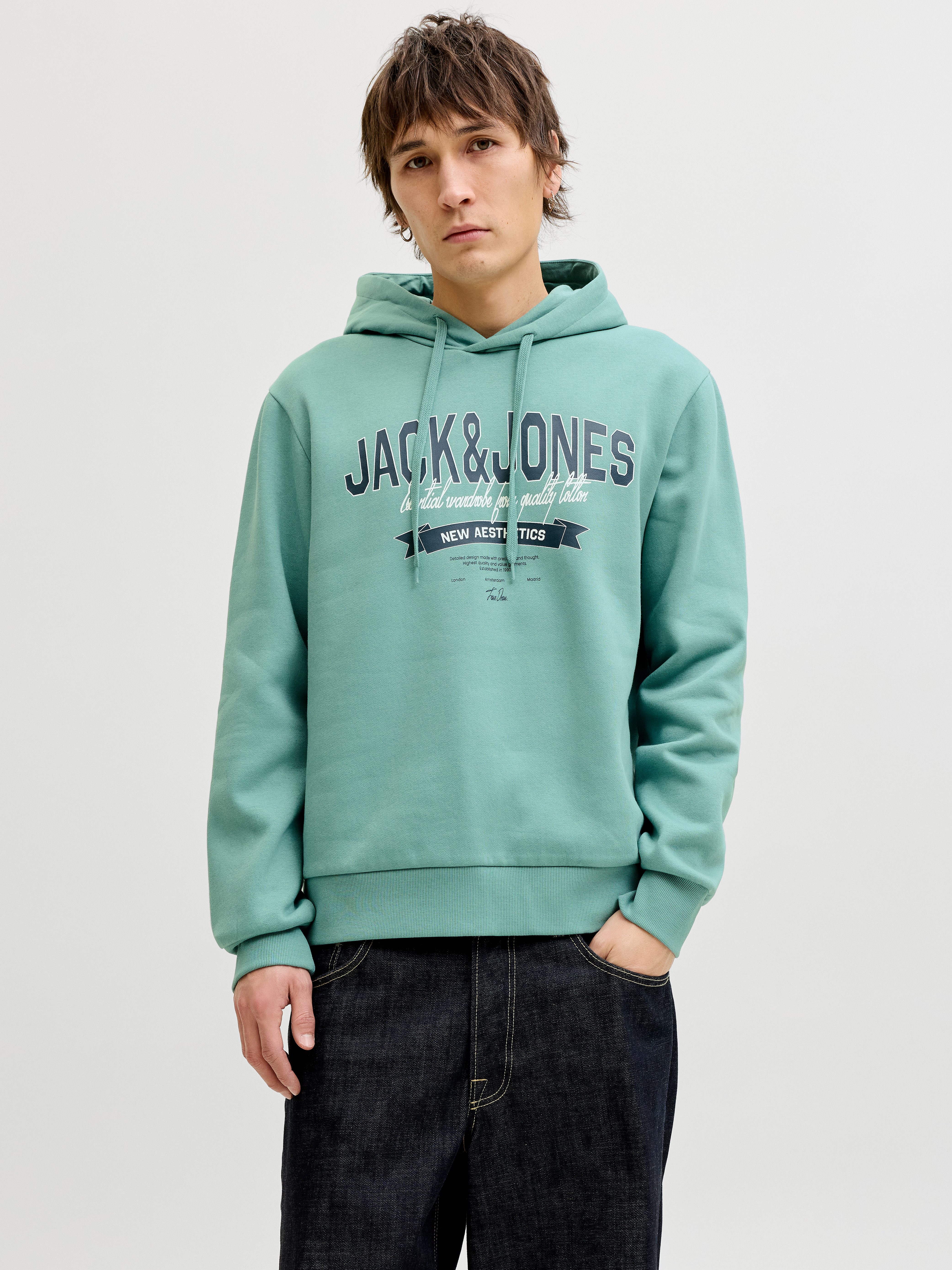 Jack & Jones Kapuzensweatshirt JJELOGO SWEAT HOOD 2 COL 25/26 NOOS mit styl günstig online kaufen