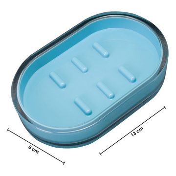 bremermann Seifenschale Bad-Serie SAVONA Seifenschale, Seifenhalter aus Kunststoff, blau