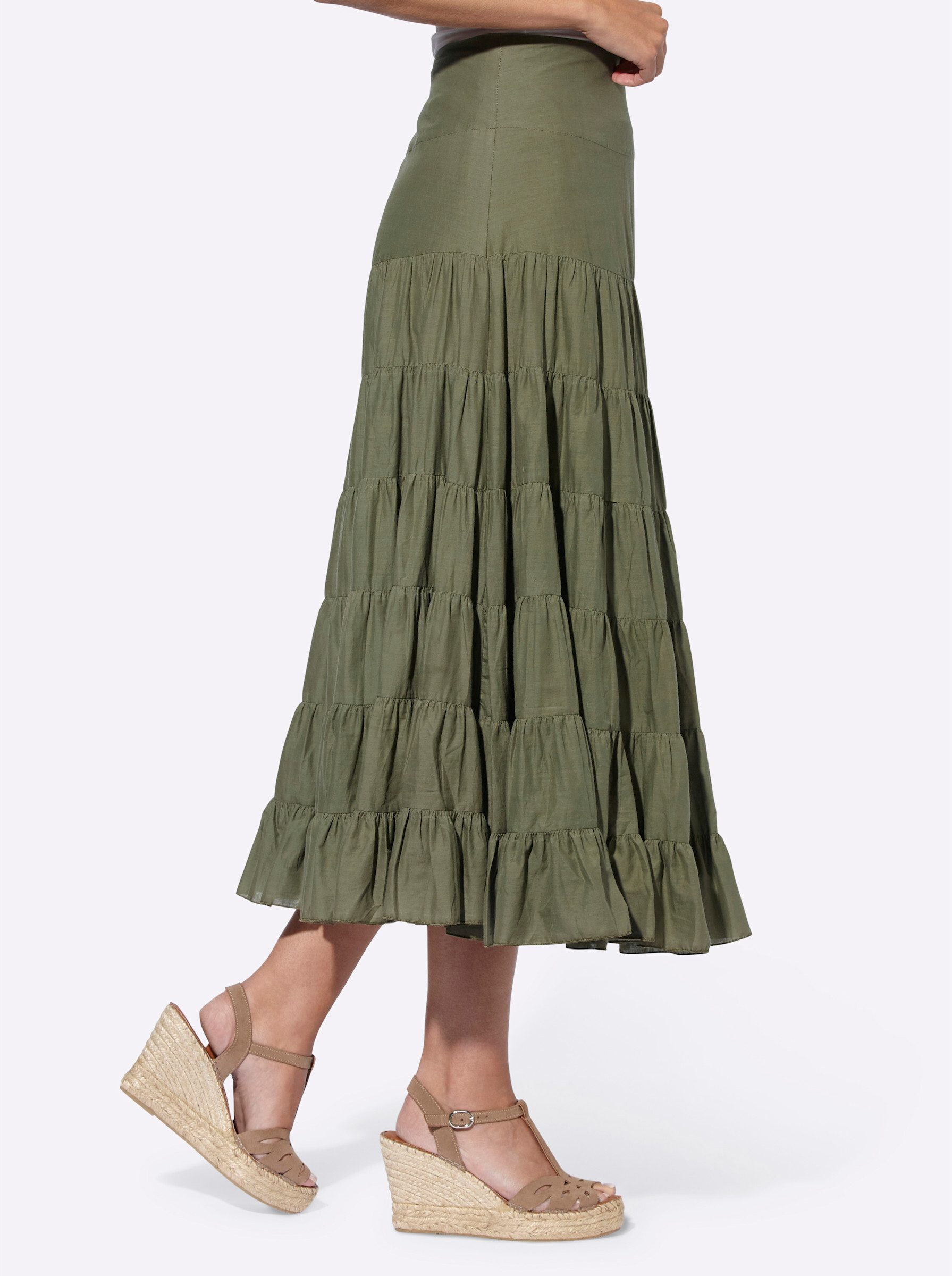 heine A-Linien-Rock Stufenrock . günstig online kaufen