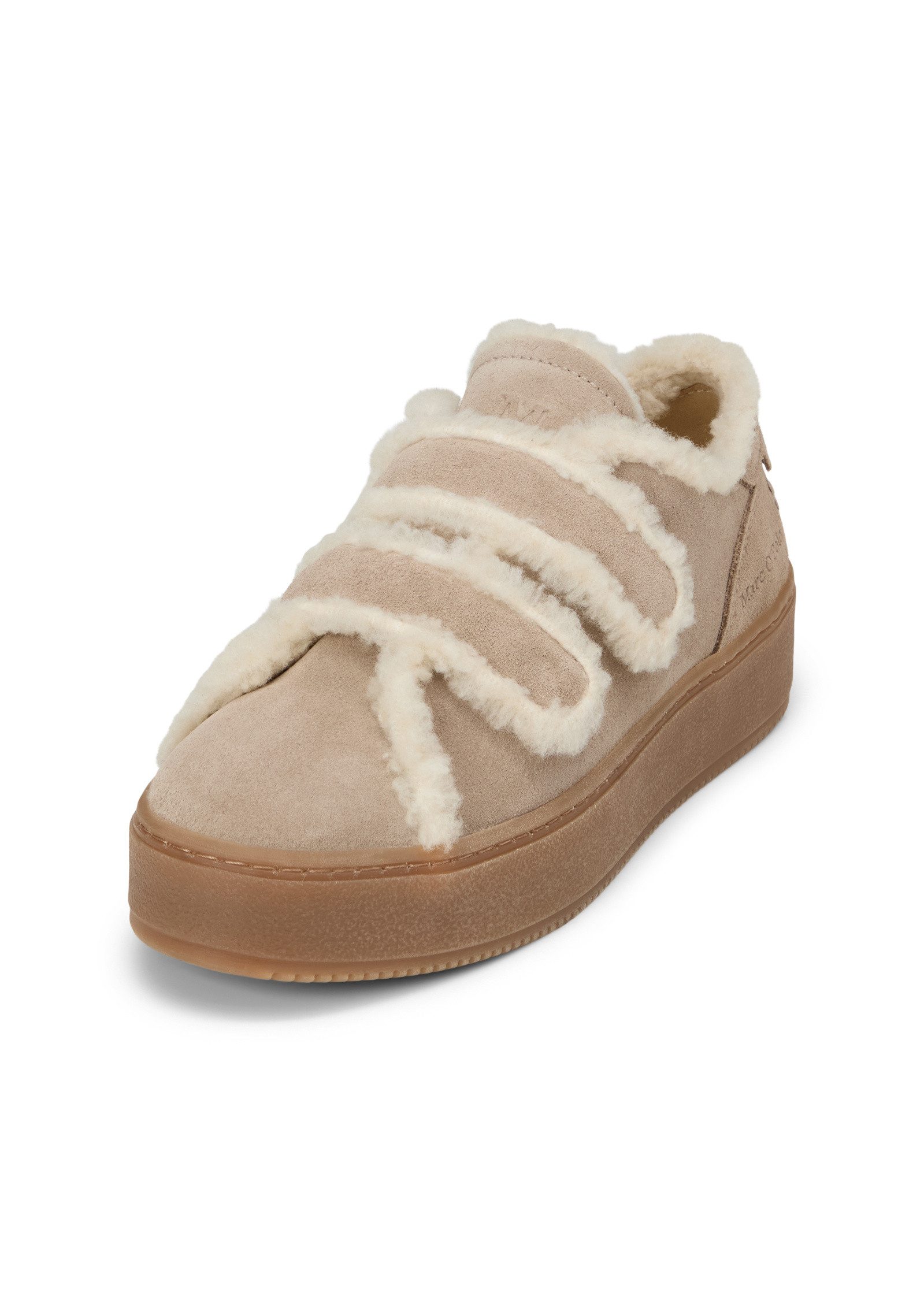 Marc O'Polo aus geöltem Veloursleder und Teddyfell Sneaker