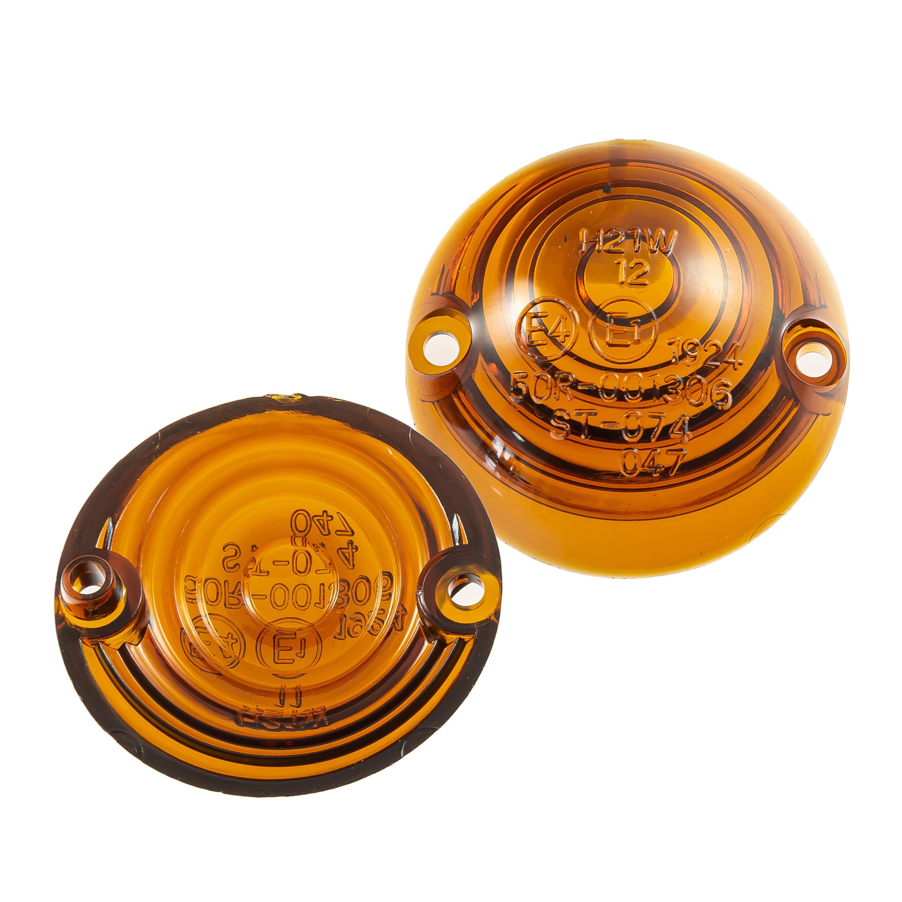 IBEX Blinker Ersatzgläser für Ochsenaugen, getönt, Ø 44 mm