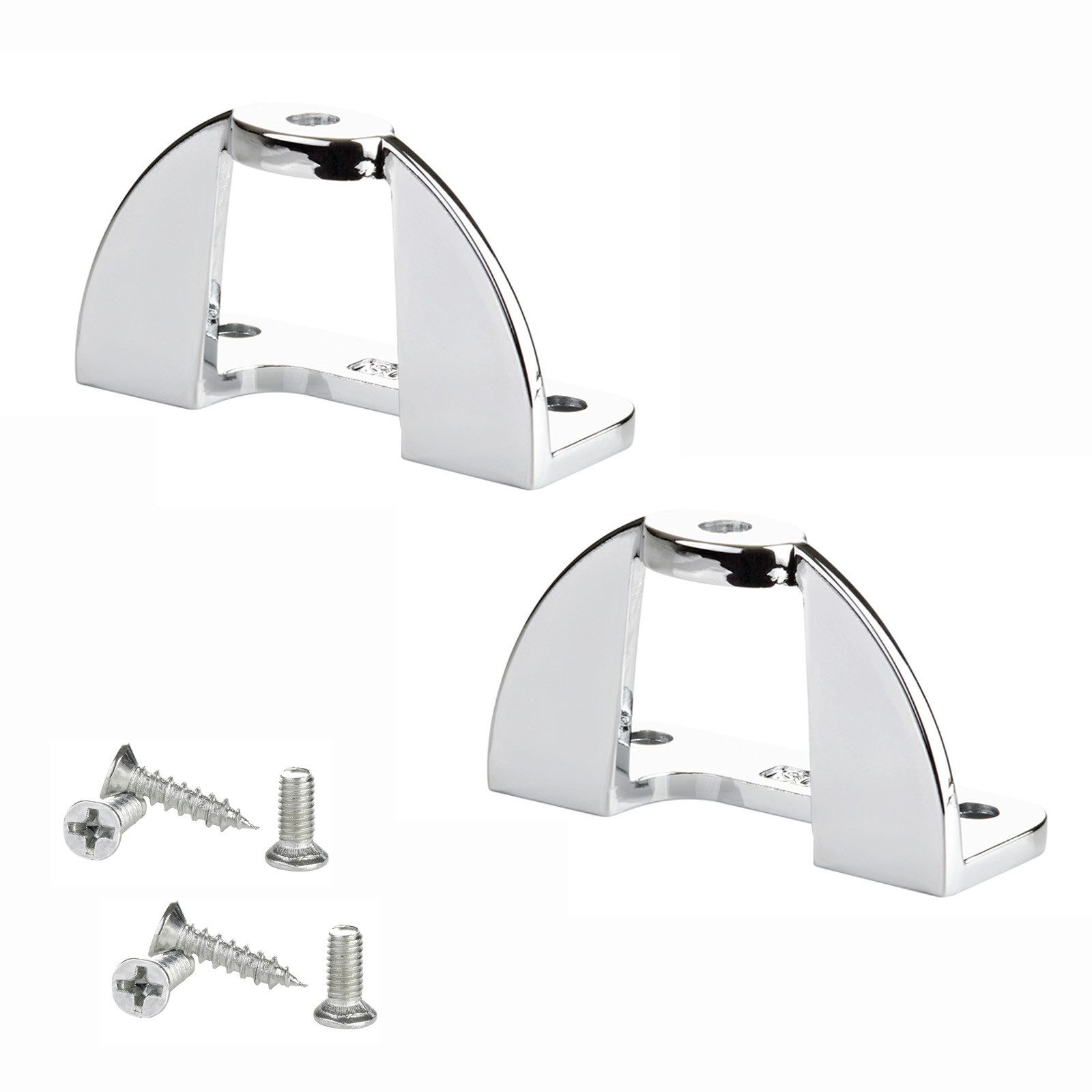 SO-TECH® Möbelbeschlag Möbelgriffadapter 45 x 19,5 x 26 mm, max. Türdicke 20 mm, Chrom poliert, inkl. Montagematerial für Faltschiebetüren