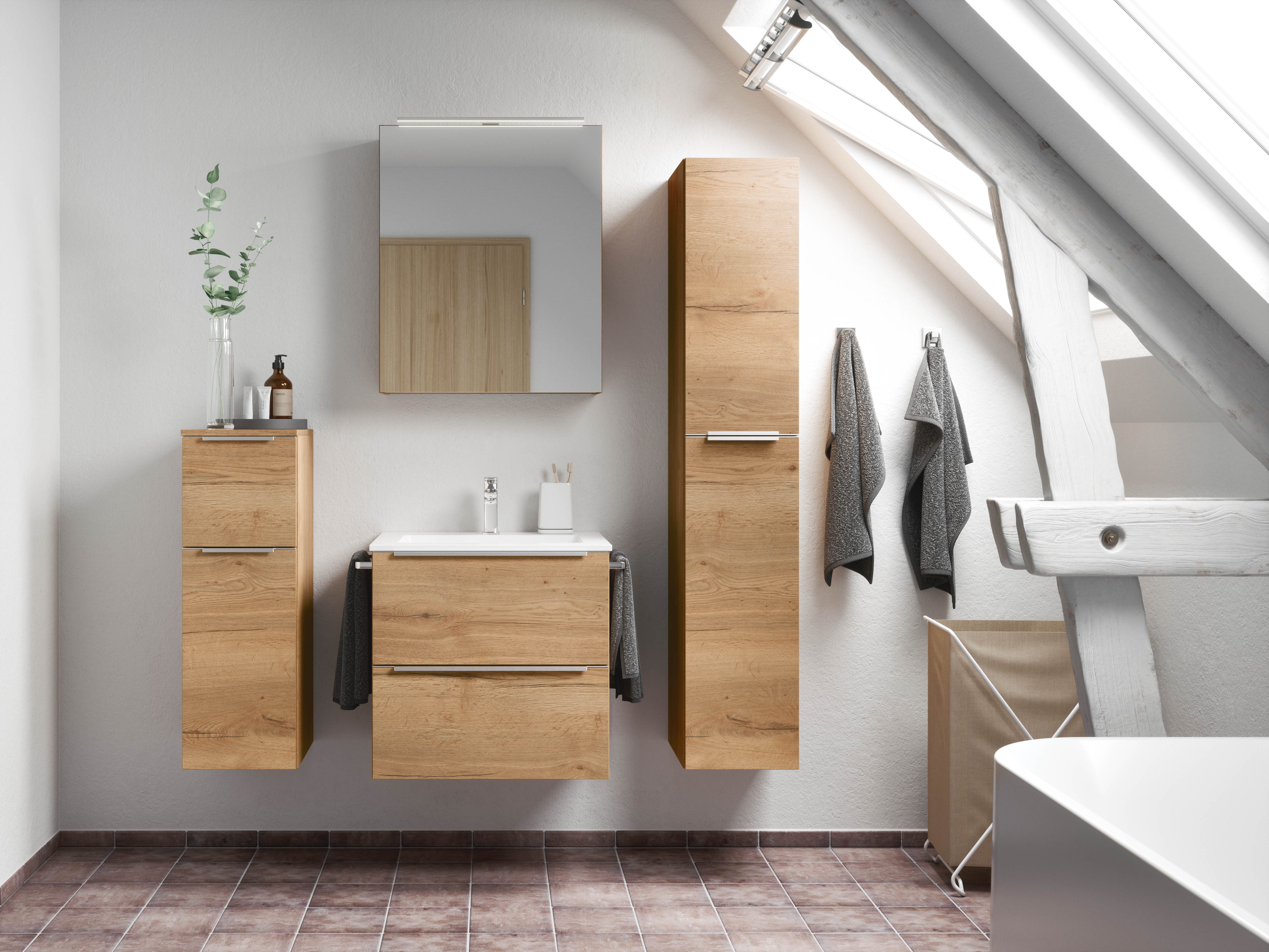 nobilia® Badmöbel-Set Levere, (2-St., vormontiert, mit günstig online kaufen