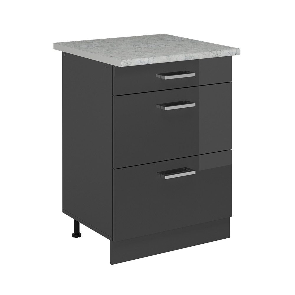 Vicco Unterschrank R-Line, Anthrazit Hochglanz/Anthrazit, 60 günstig online kaufen