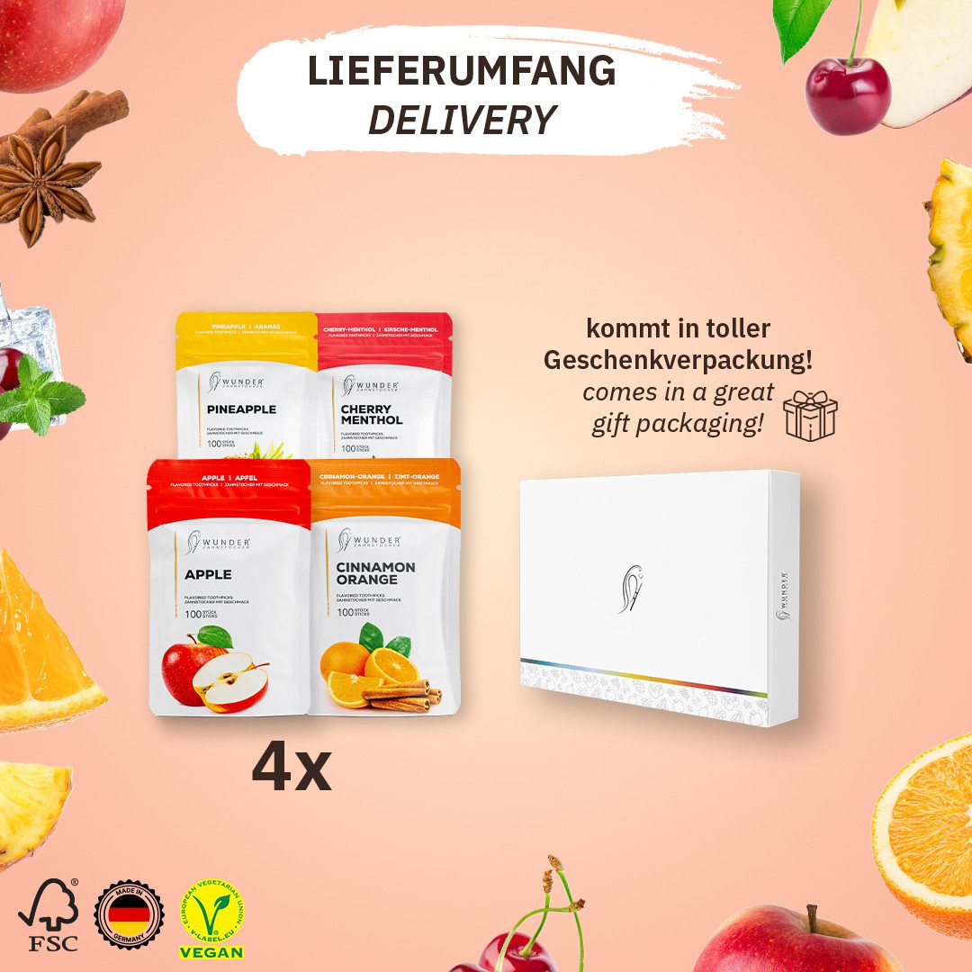 Wunder Zahnstocher Mundpflegecenter Wunder Zahnstocher mit Geschmack - Cool Fruit Pack