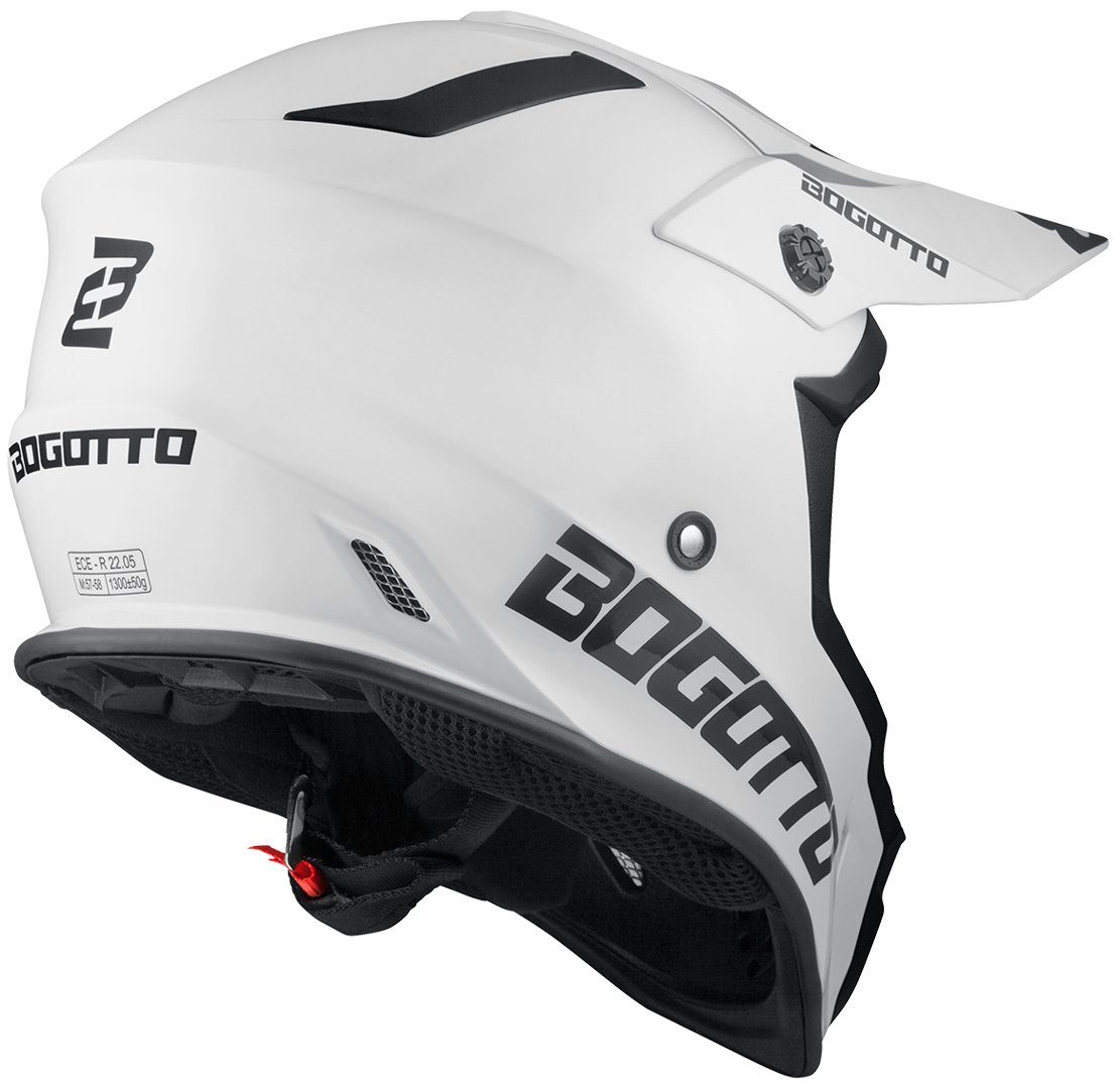 Bogotto Motocrosshelm V332 Motocross Helm, Doppel-D-Verschluss
