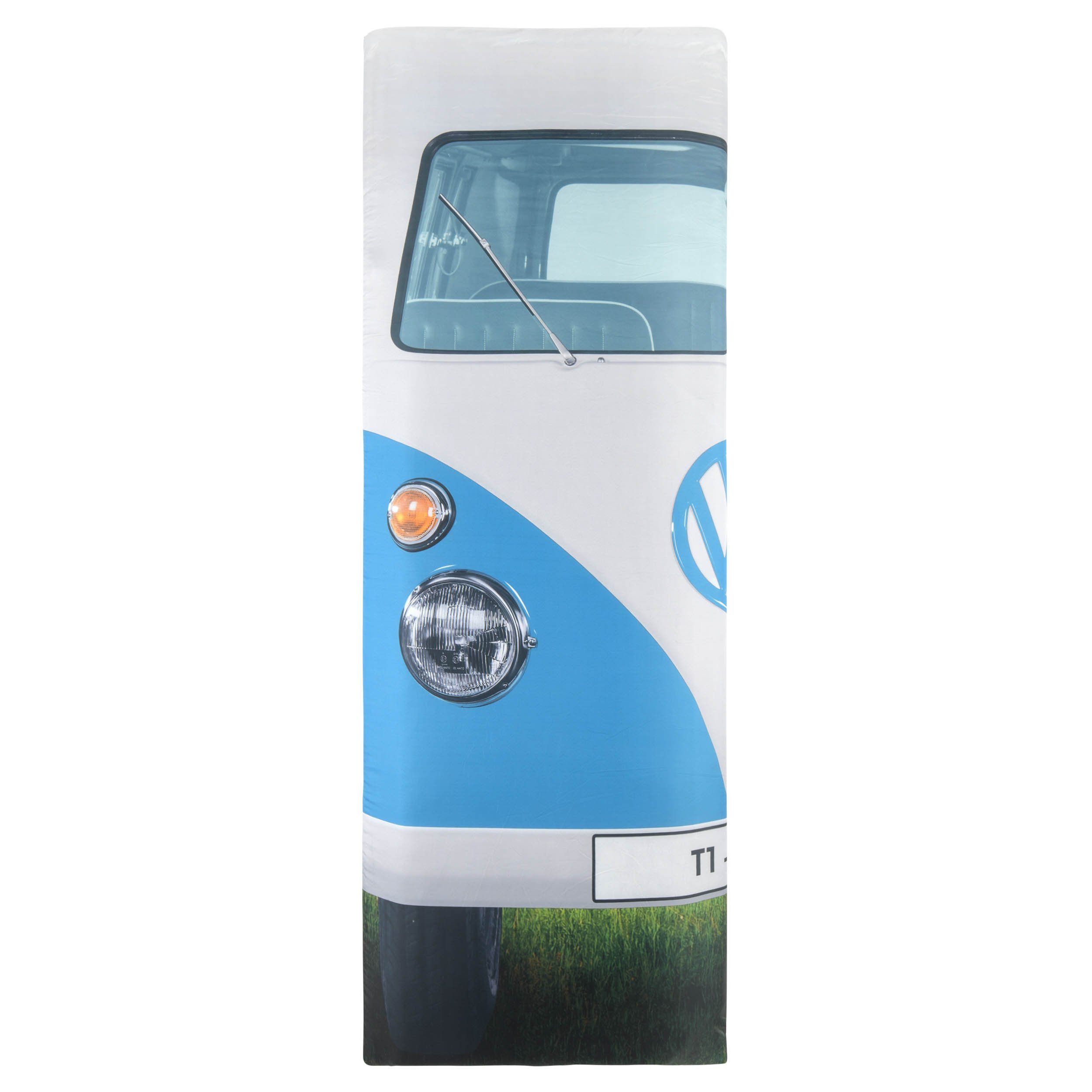 VW Collection by BRISA Mumienschlafsack Volkswagen Einzelschlafsack im T1 Bulli Bus Design Blau