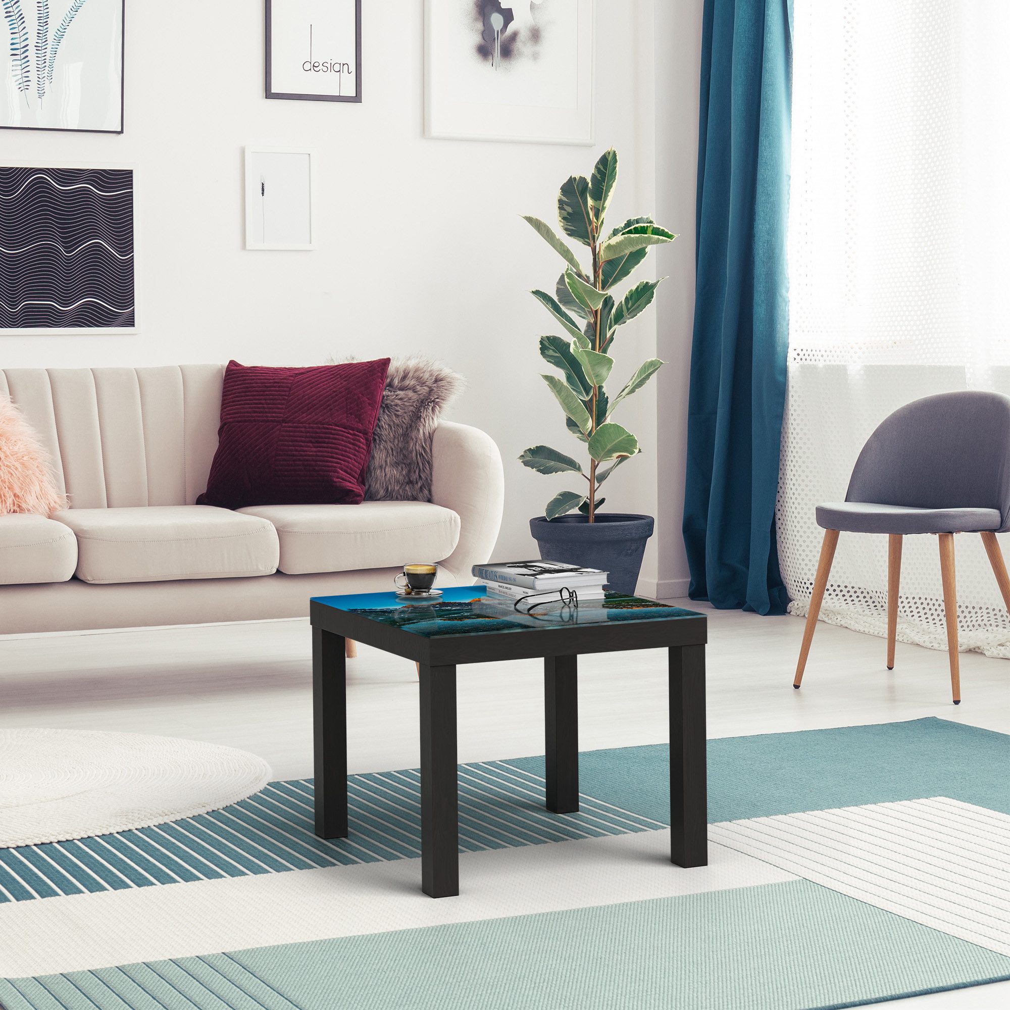 DEQORI Couchtisch 'Spiegelung der Stille', Glas Beistelltisch Glastisch modern