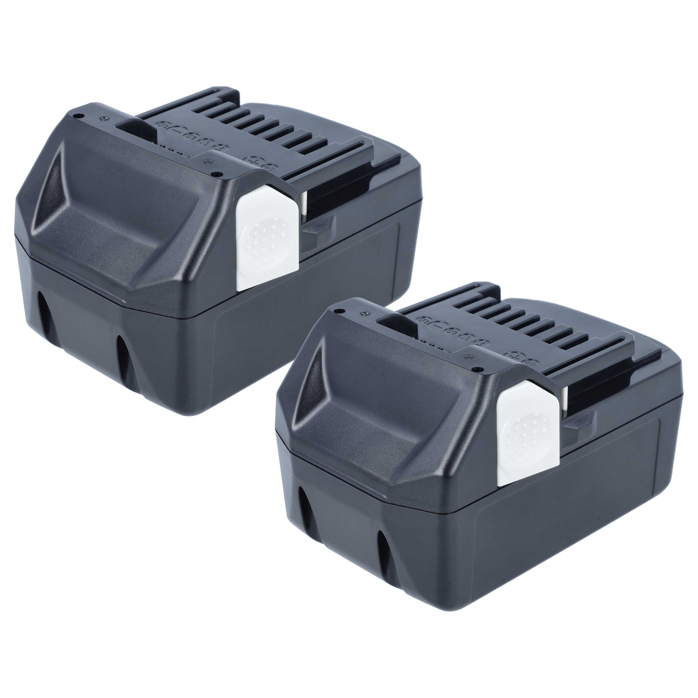 Extensilo passend für Hitachi Hikoki FCG 18DAL, DV 18DBL, DS 18DSAL, DS 18DBL, F Akku Akku Li-Ion 5000 mAh (18 V, 2 St), Leistungsfähige Austausch-Akkus für Werkzeug Powertools, Staubsauger