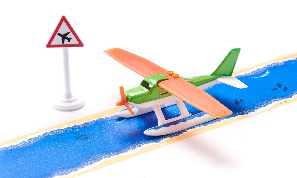 SIEPER Modellflugzeug siku Wasserflugzeug mit Tape grün/orange