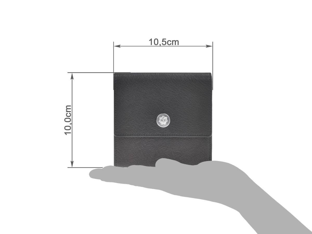 Sonnenleder Geldbörse Prien Portemonnaie Herren Leder 10x10cm 3 Kartenfächer sehr edel, Geldbeutel, 3 Kartenfächer, 10,5x10 cm, Lederbörse