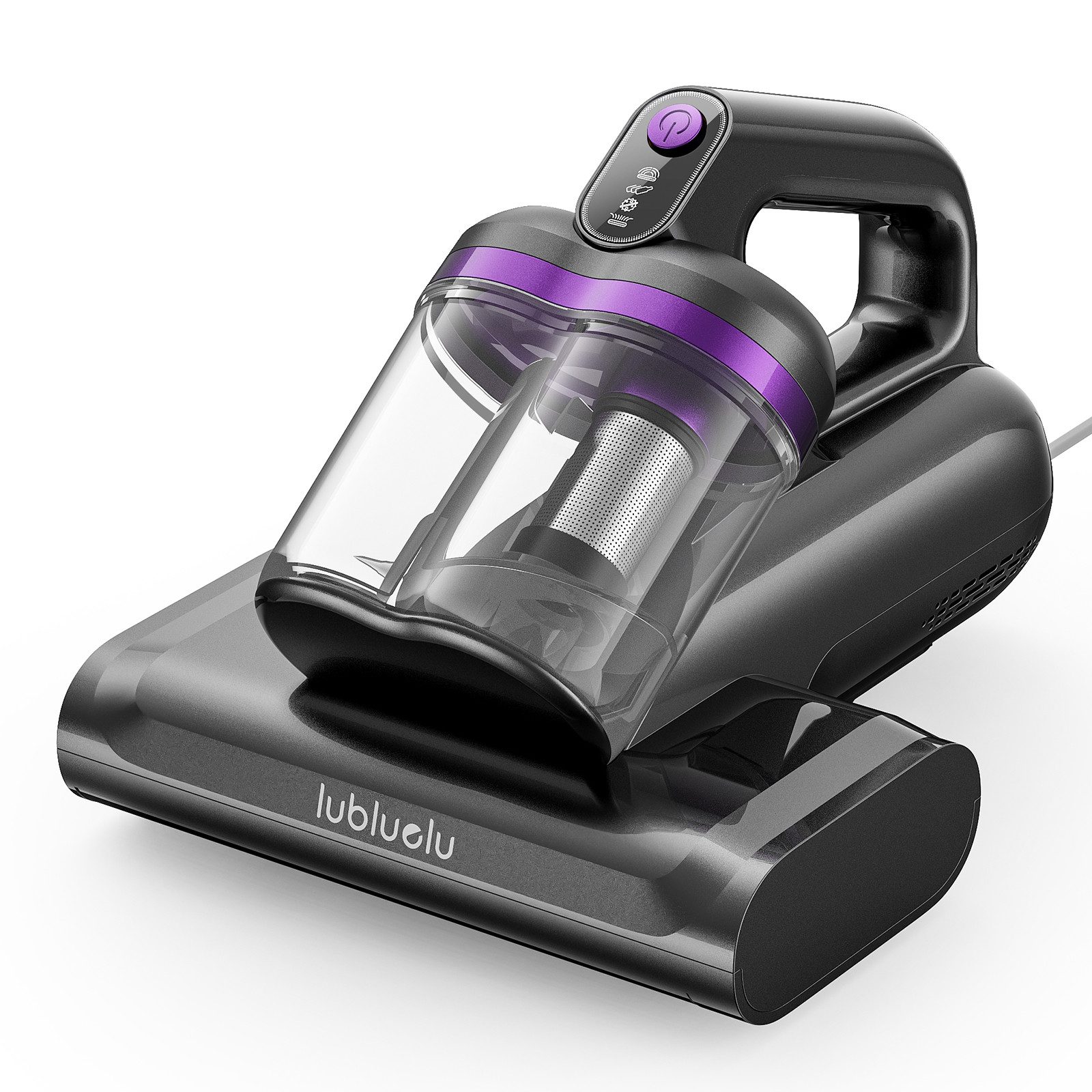 lubluelu Matratzenreinigungsgerät Milbenstaubsauger mit UV-C-Licht Milben-Handstaubsauger, 350 W, beutellos, 15KPA,Ultraschall,55°C Heißluft,doppelter Zyklon