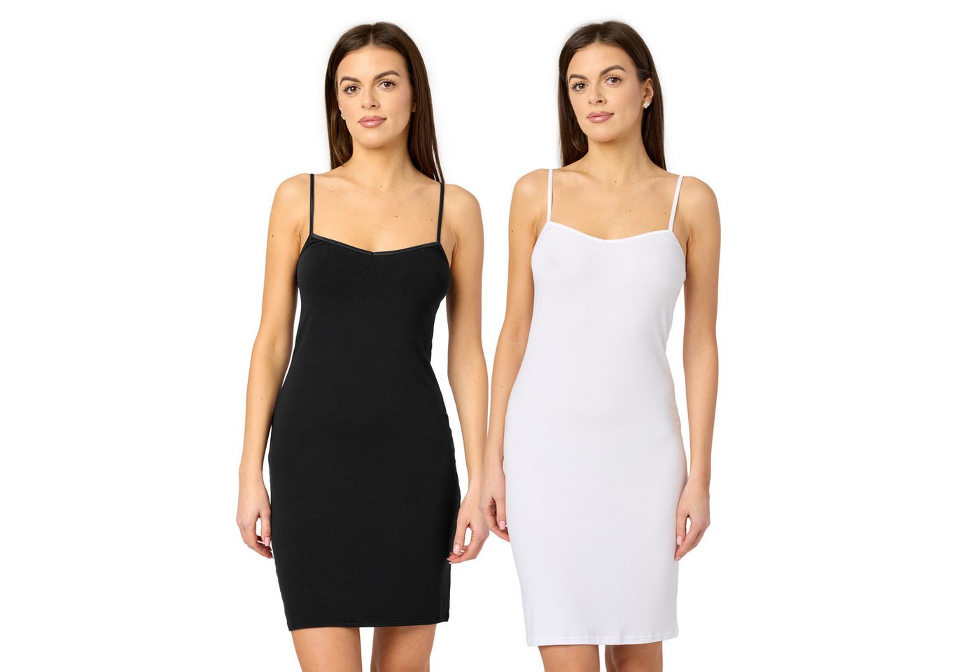Merry Style Unterkleid Damen kurz Viskose MS10-203 (2-tlg) verstellbare Träger