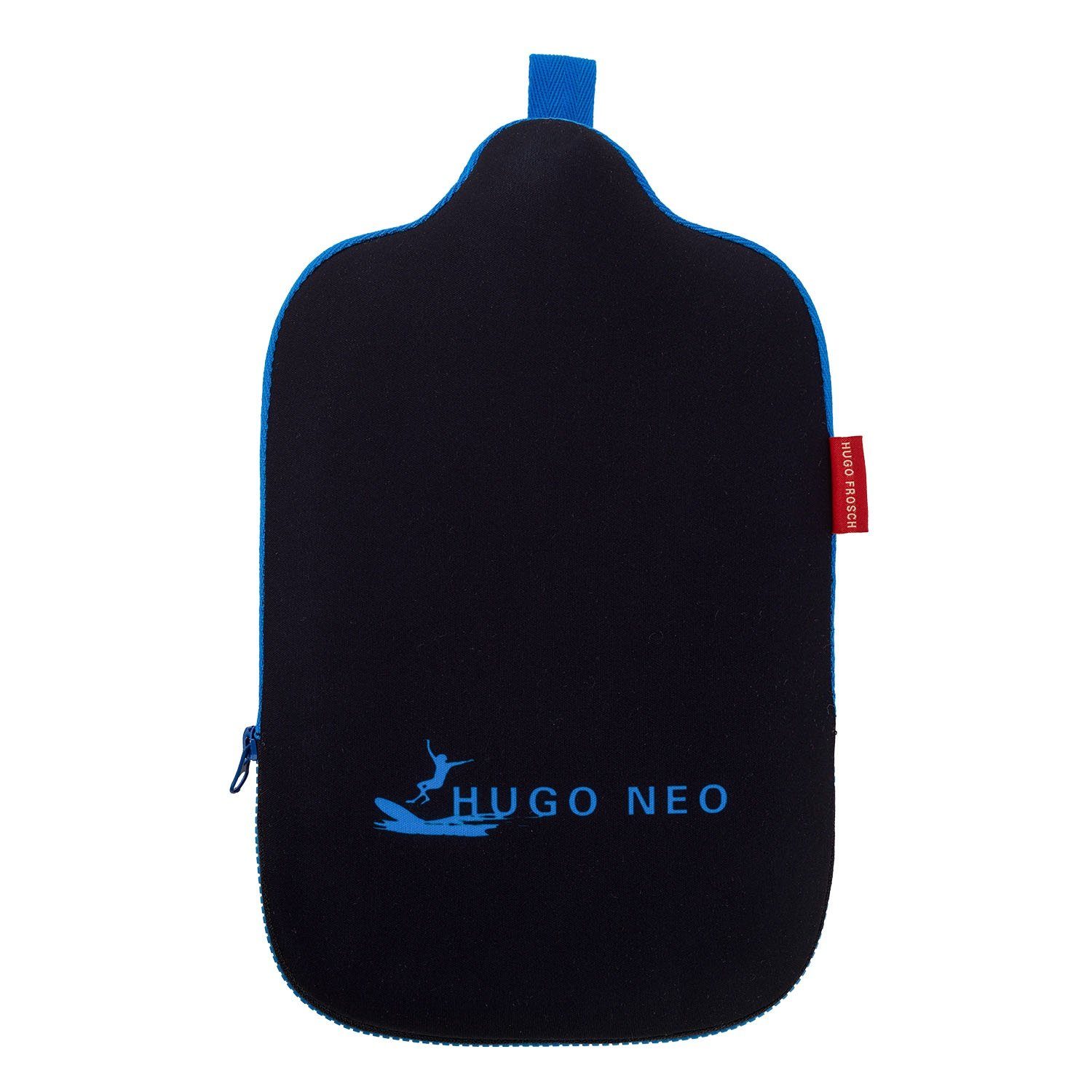 Hugo Frosch Wärmflasche Öko 2,0 l formstabil Made in Germany mit Neoprenbezug, Made in Germany, formstabil, Öko, auslaufsicher, waschbarer Bezug