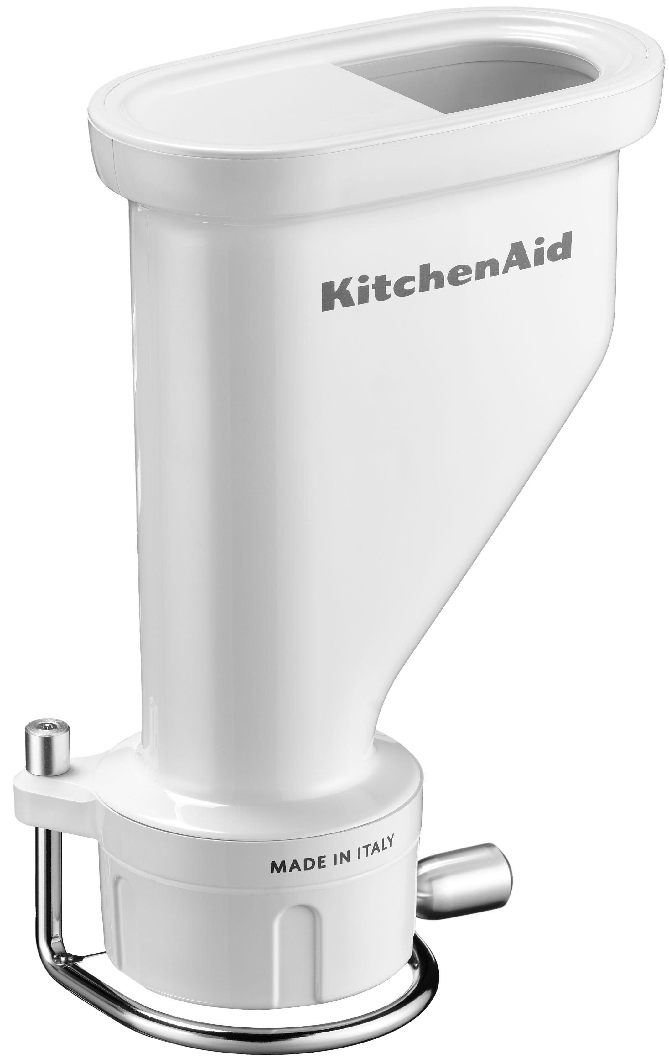 KitchenAid Nudelvorsatz 5KSMPEXTA, Zubehör für KitchenAid-Küchenmaschine Mini 3,3 Liter 5KSM3311X - Classic 4,3 Liter 5K45SS - Ultra Power 4,3 Liter KSM90. Artisan 4,8 Liter: KSM125, KSM150, 5KSM156, 5KSM175PS, 5KSM185PS. Artisan 6,9 Liter 5KSM7580X- Heavy Duty 4,8 Liter 5KPM5 - Heavy Duty 6,9 Liter 5KSM7591X Professional 6,9 Liter 5KSM7990X, Gourmet-Röhrennudelvorsatz
