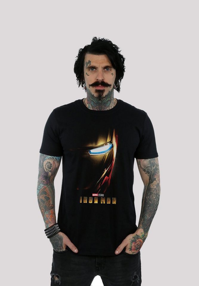 F4NT4STIC T-Shirt Marvel Studios Iron Man Poster Print, Sehr weicher  Baumwollstoff mit hohem Tragekomfort