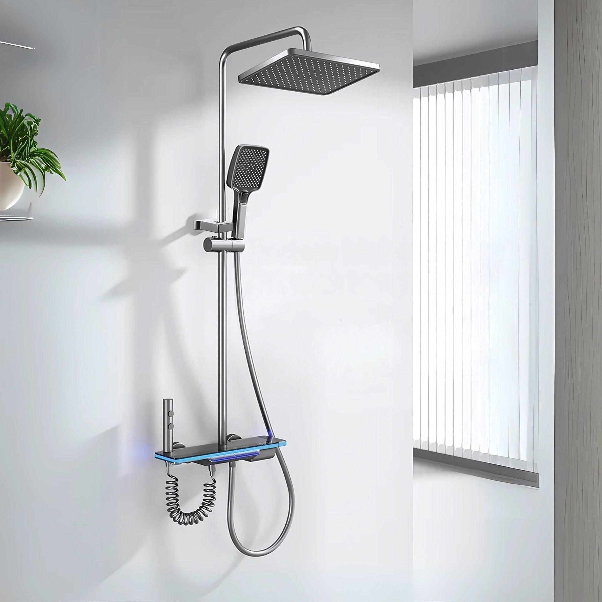 LuxaSteel Duscharmatur Duschsystem Regendusche mit Thermostat günstig online kaufen