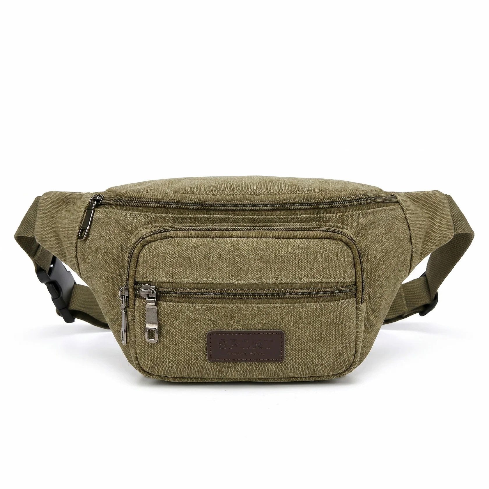 Norskskin Gürteltasche Bauchtasche Gürteltasche Hüfttasche Oliv Crossbag Umhängetasche