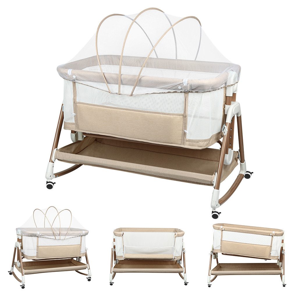 JEOBEST Beistellbett 3 in 1 Beistellbett Stubenwagen Babybett Baby-Reisebet günstig online kaufen