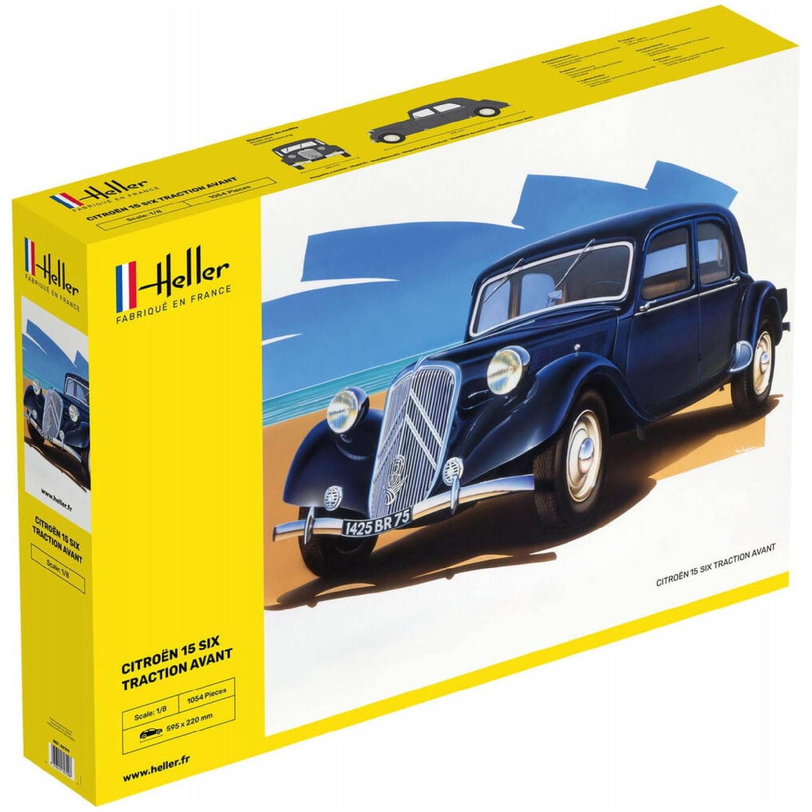 Heller Modellbausatz Citroen 15 SIX Traction Avant, Maßstab 1:8