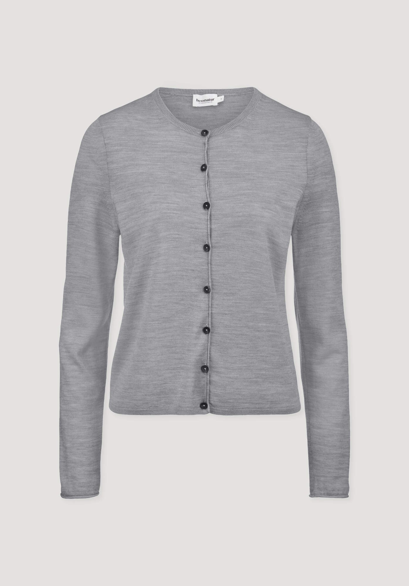 Hessnatur Strickjacke Regular aus reiner Bio-Merinowolle (1-tlg)