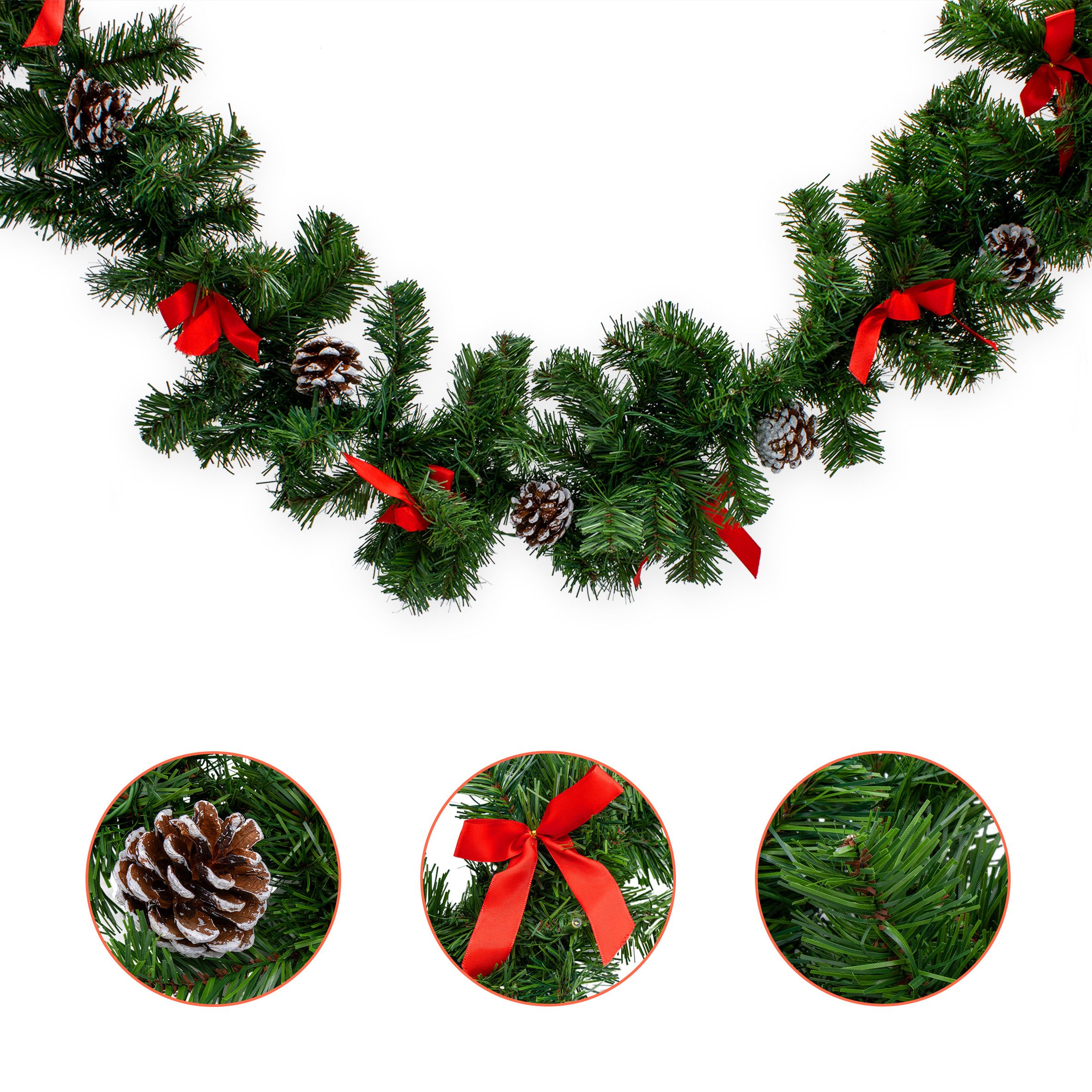 Spetebo LED-Girlande oder Kranz in verschiedenen Größen, 35-flammig, mit Timer Funktion