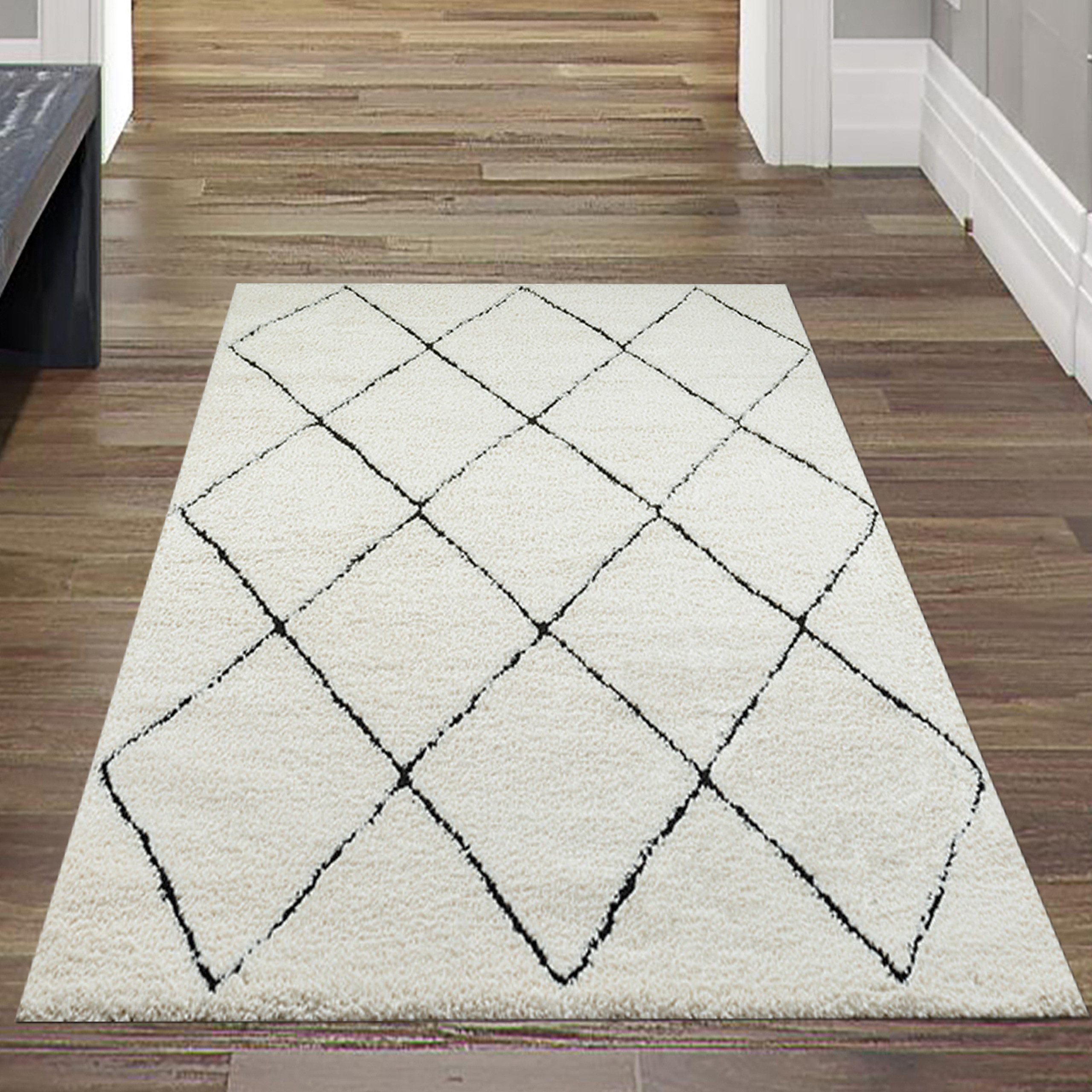 TeppichHome24 Teppich Eleganter Teppich mit Rautenmuster günstig online kaufen
