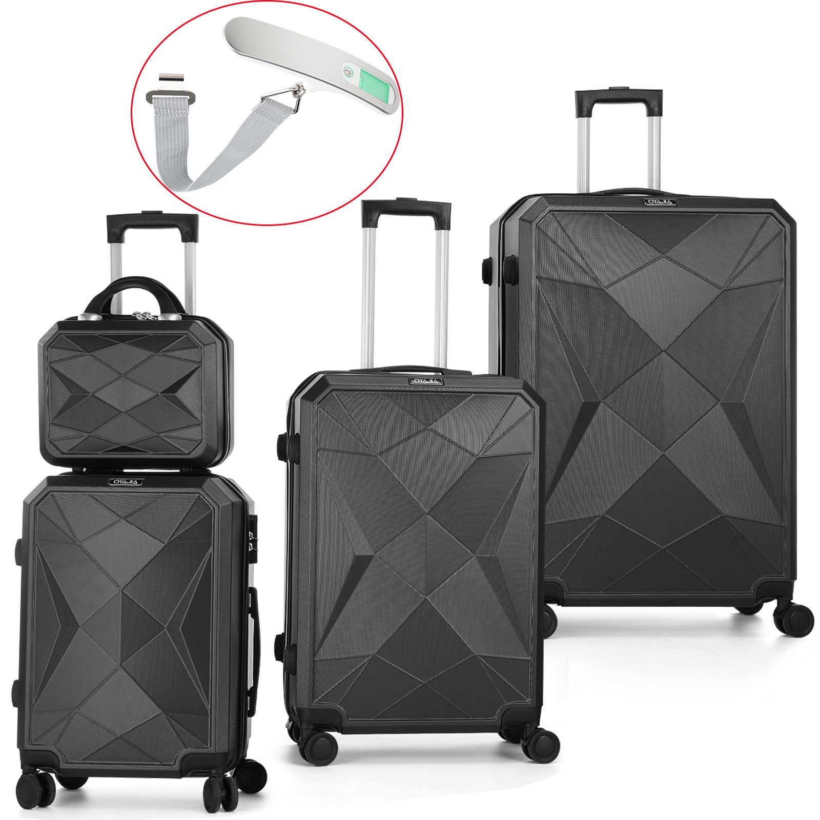 oyajia Kofferset Hartschalen Kofferset 4-teilig 12/20/24/28 günstig online kaufen