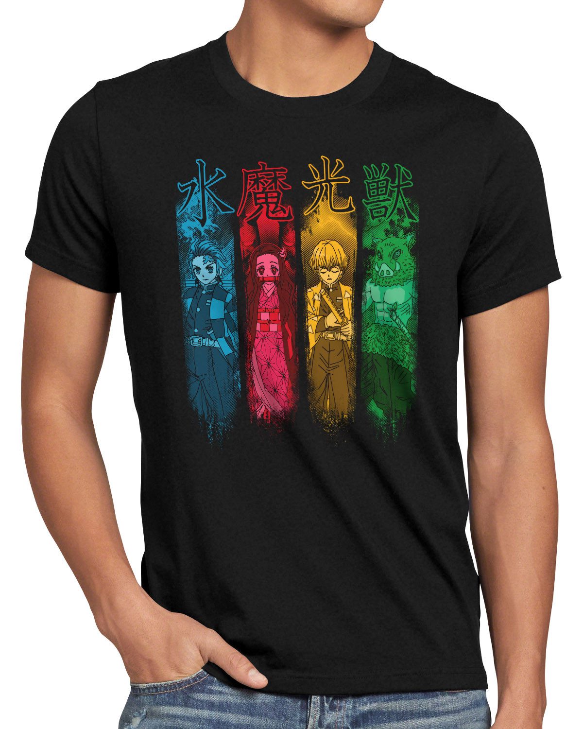 style3 T-Shirt demon slayer kimetsu yaiba tanjiro nezuko zenitsu inosuke kanao giyu