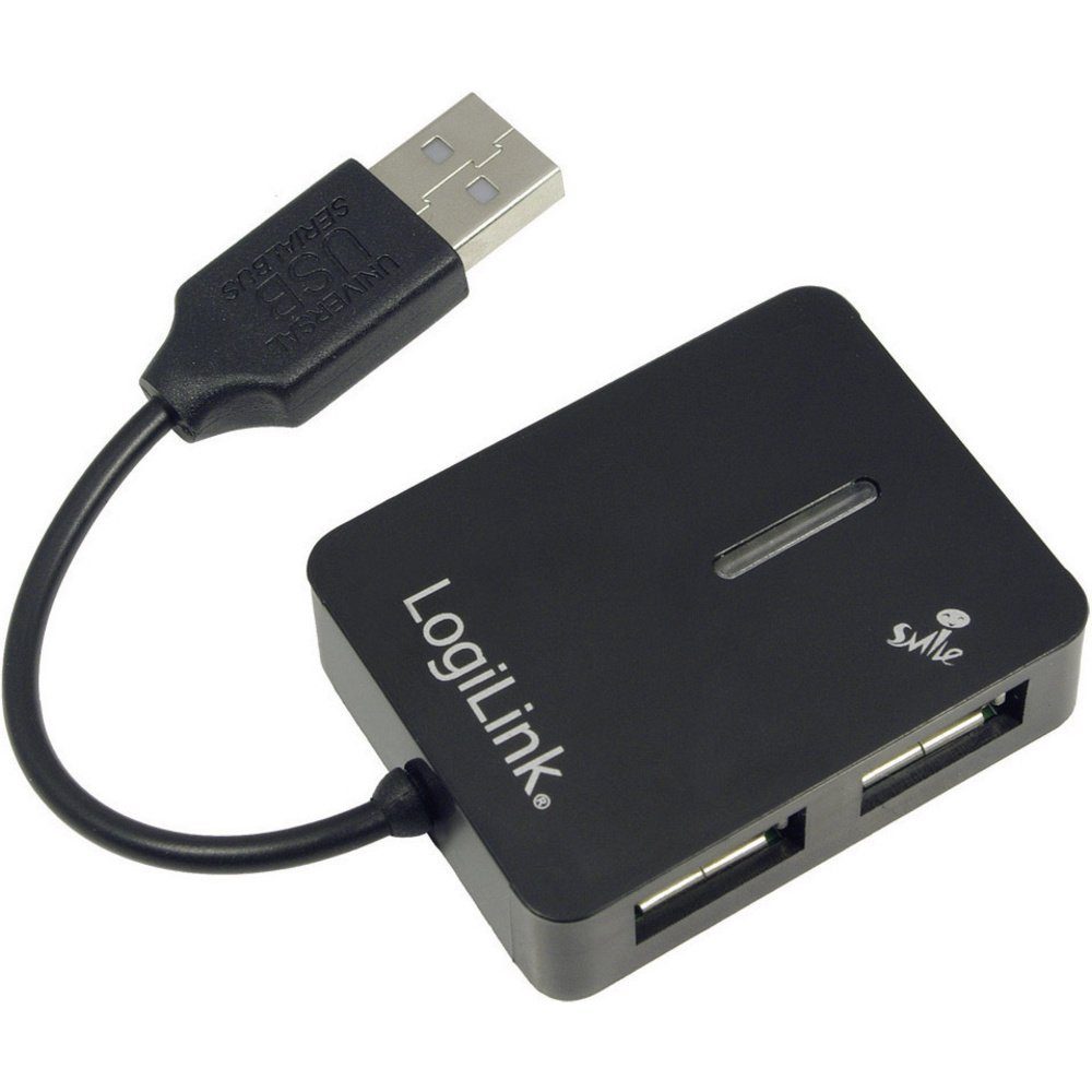 USB-Verteiler LogiLink UA0139 4 Port USB 2.0-Hub Schwarz