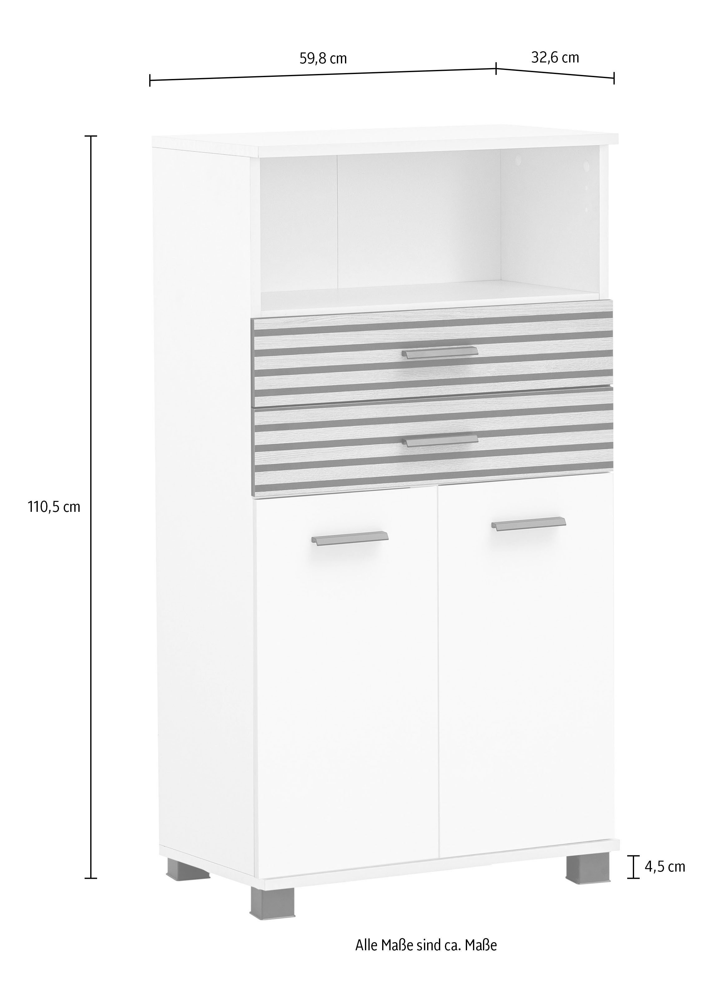 welltime Midischrank "Katta, Breite 60 cm", Schubladen mit Akustikprint günstig online kaufen