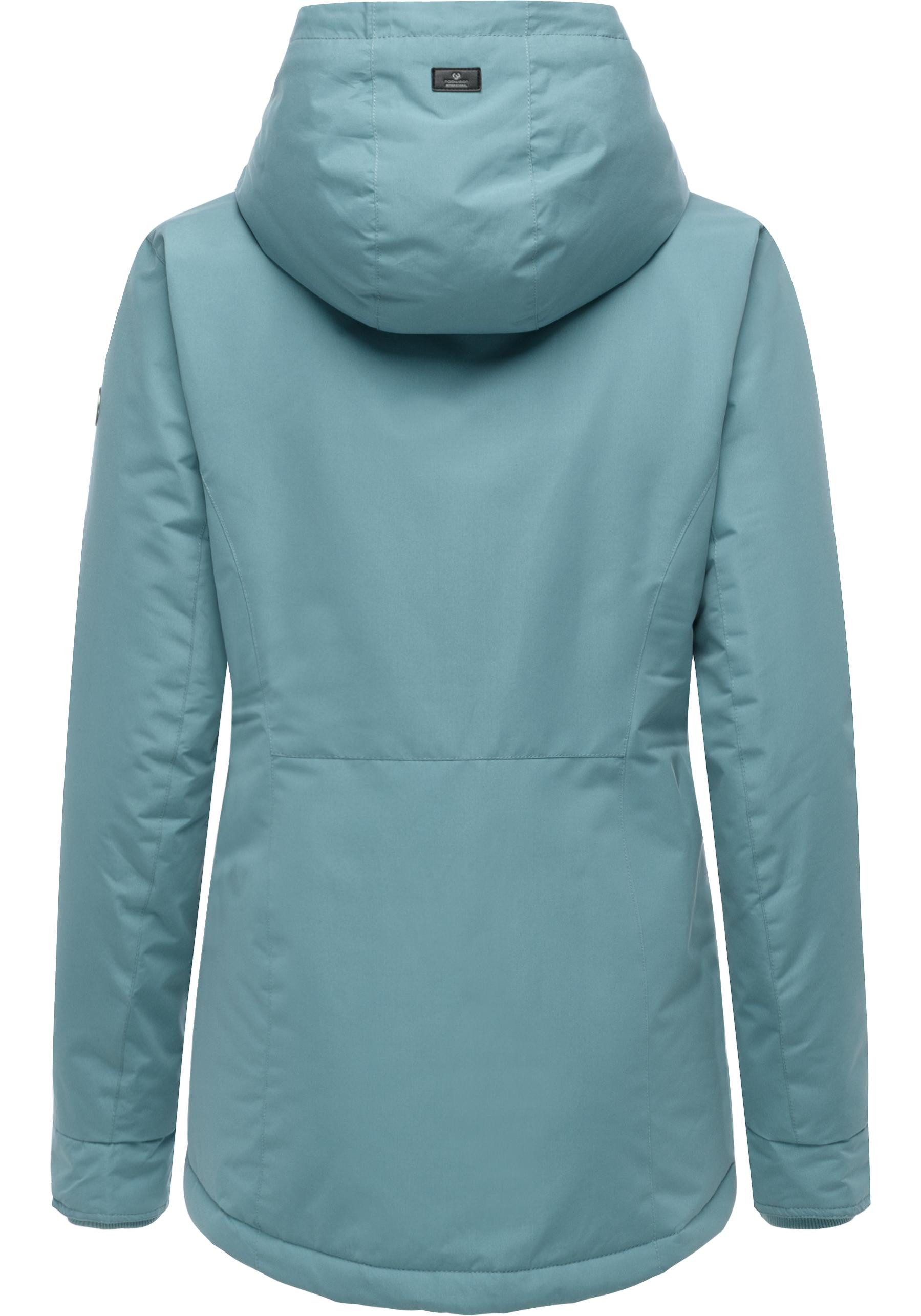 Ragwear Kurzmantel Alvena YOUMODO Wasserdichter Damen Mantel mit verstellbarer Kapuze