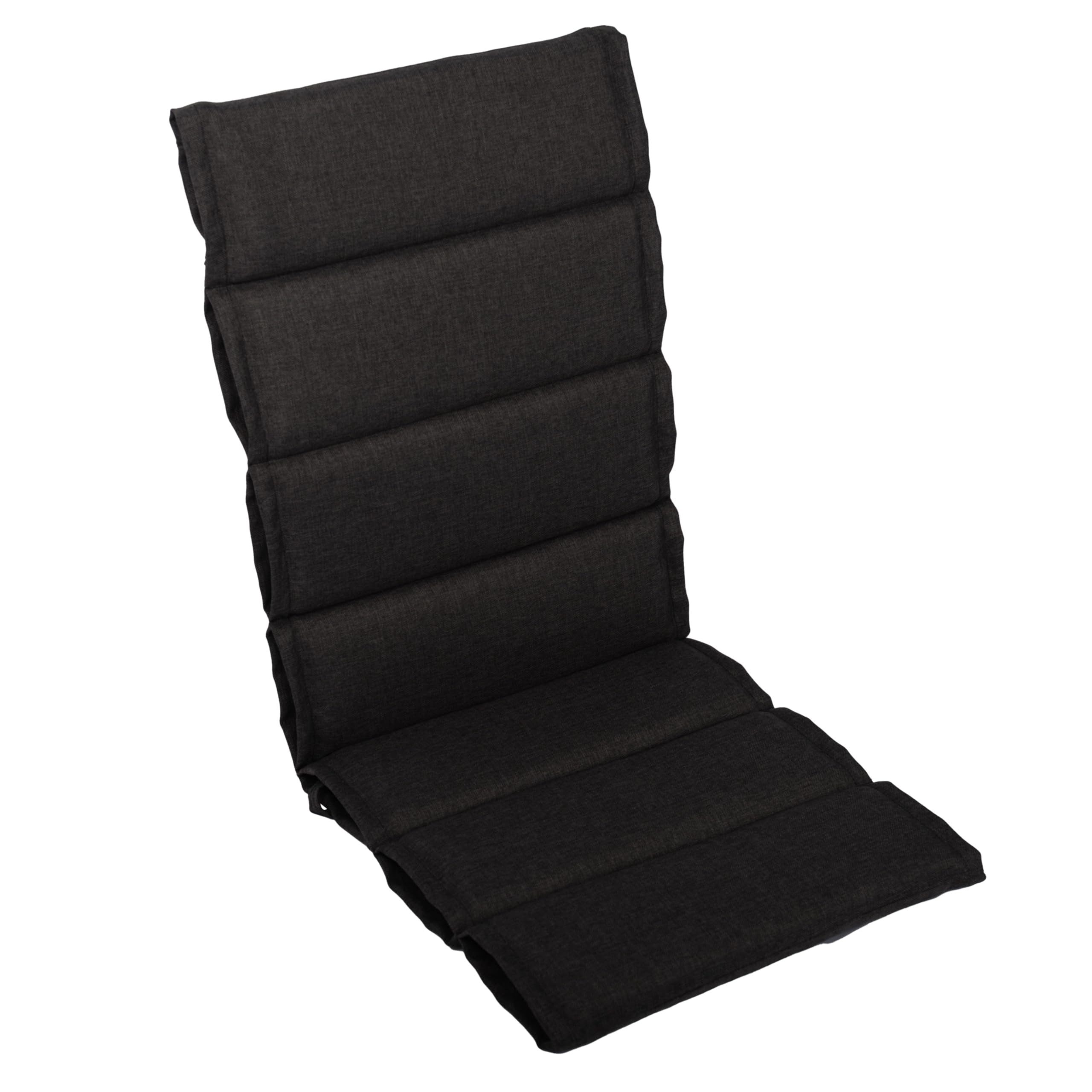 LILENO HOME Hochlehnerauflage bequeme Sitzauflage für Gartenmöbel, Stuhlkissen für Klappstühle, (1 St., 1er Set), 1er Set Polsterauflage in Anthrazit, Sitzpolster waschbar