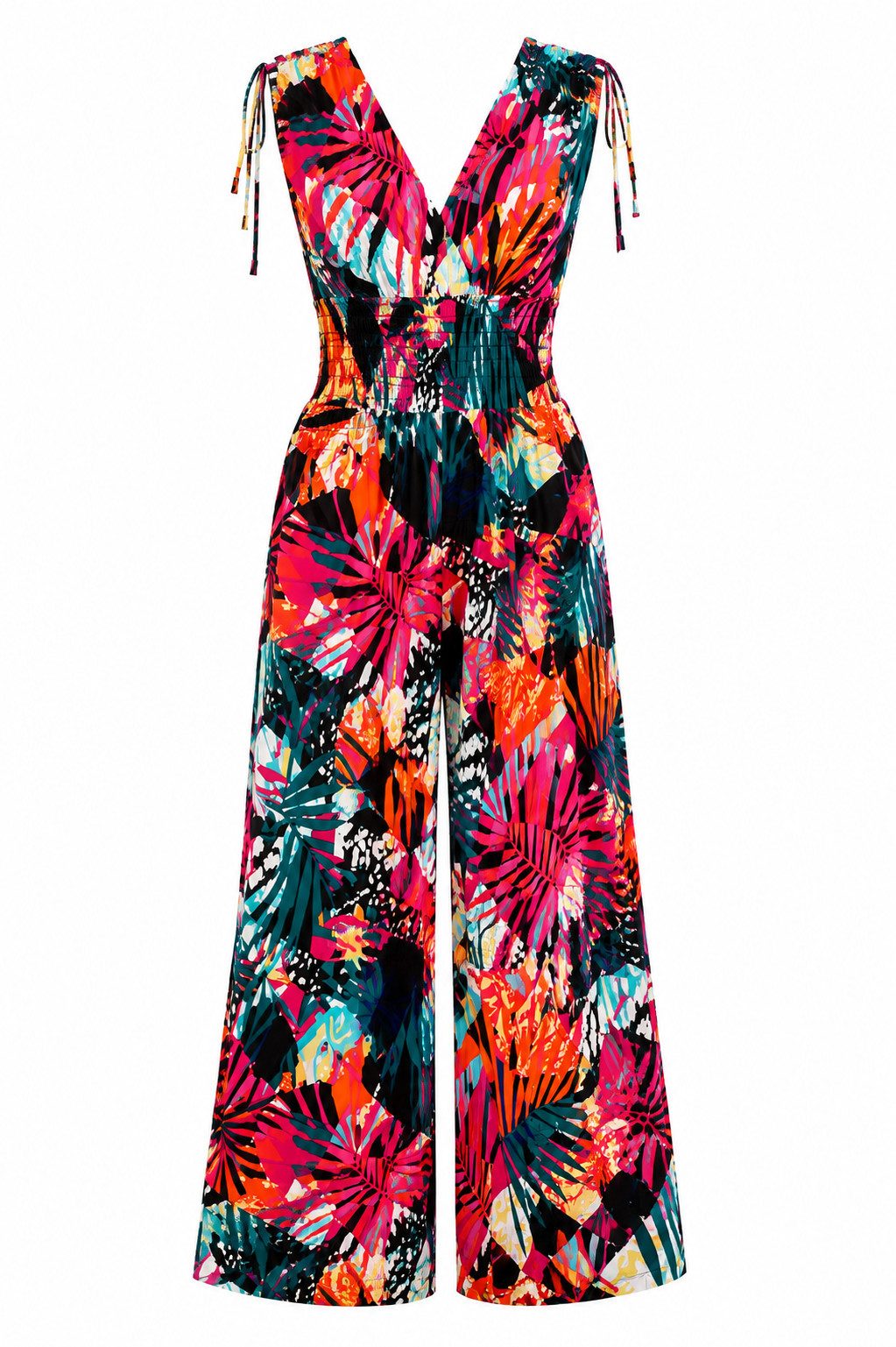 ITALY VIBES Jumpsuit - Overall mit V-Ausschnitt - Damen Overall mit All-Over-Print