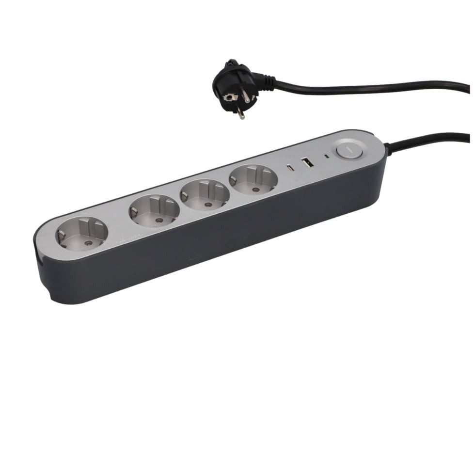 UNITEC Unitec Tischsteckdose Greenline 4-fach 1,8 Meter Steckdosenleiste