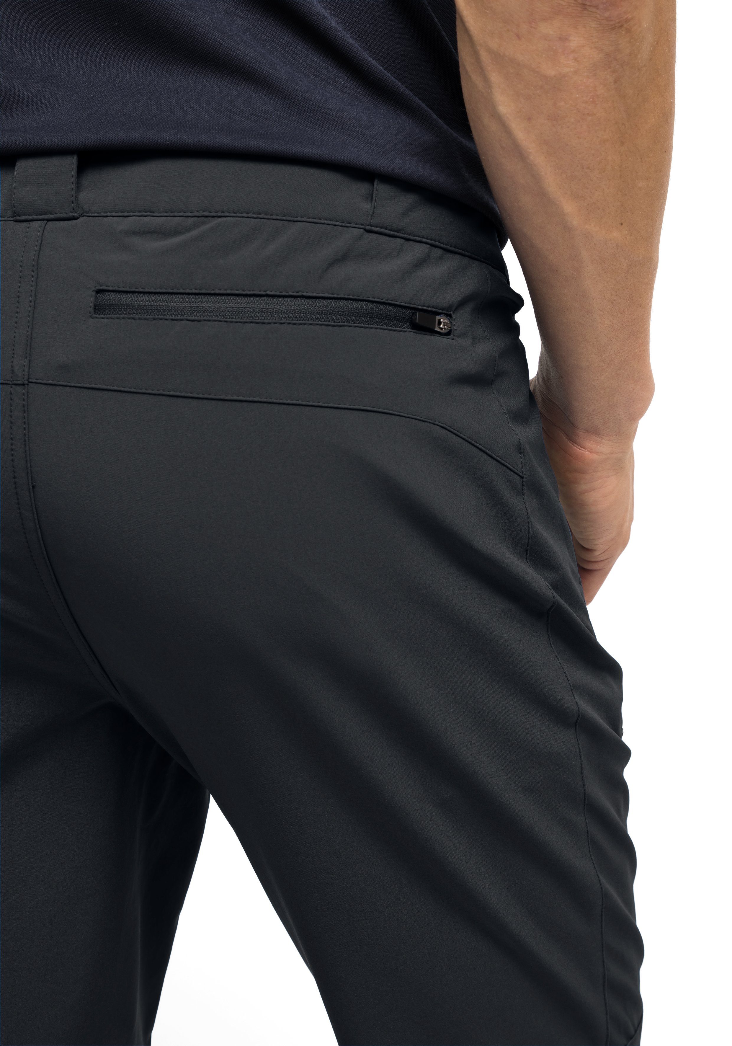 M Outdoorhose Sports Material Nachhaltige Maier aus schwarz elastischem Latit Funktionshose