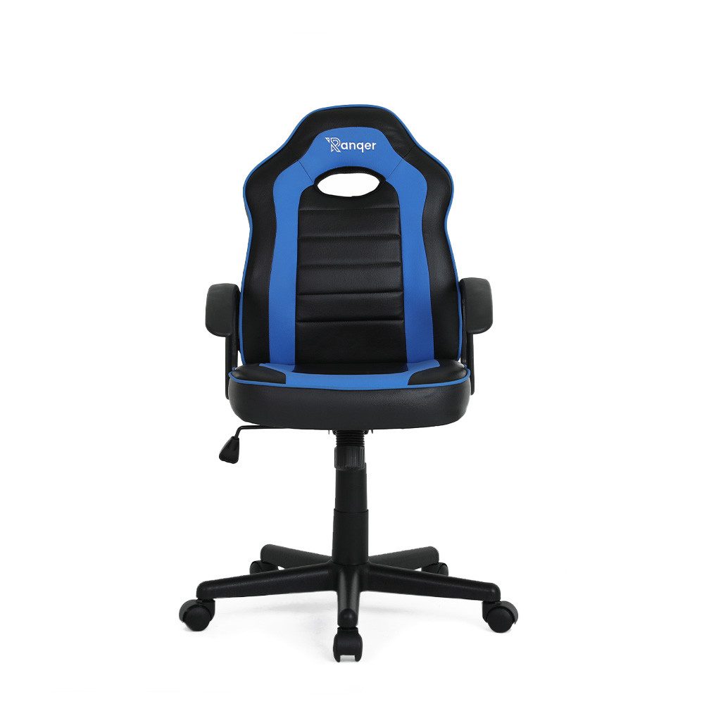 Ranqer Gaming-Stuhl Junior Warrior, für Kinder, Kunstleder schwarz/blau